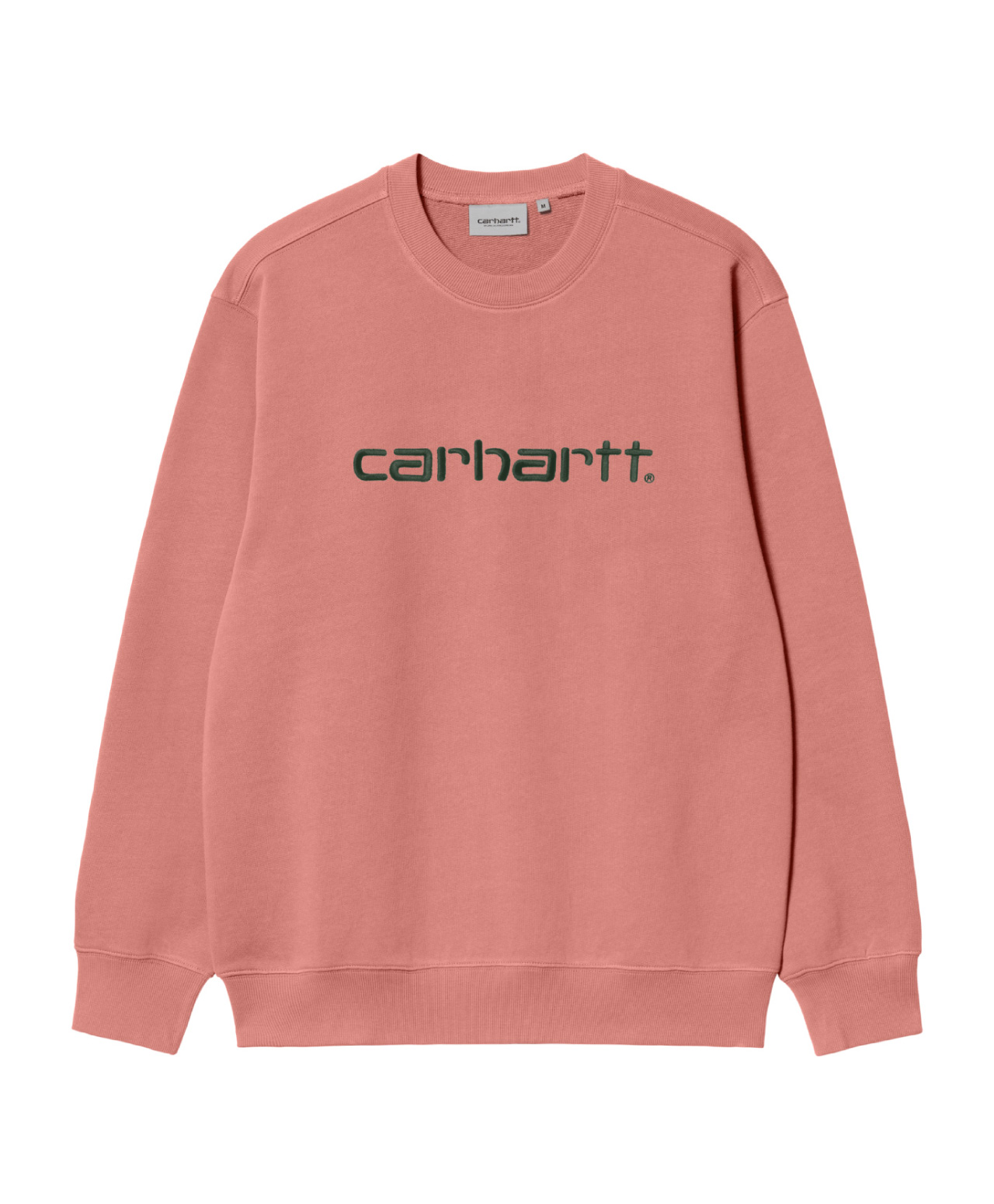CARHARTT WIP LOGO CREW DUSTY ROSE/SYCAMORE TREE