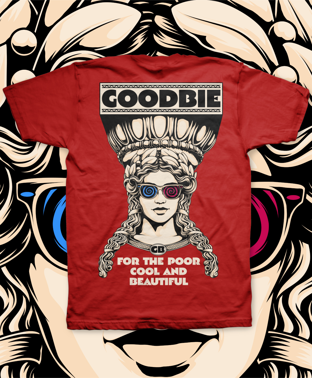 GOODBIE KARRY 3D GLOW TEE CRANBERRY
