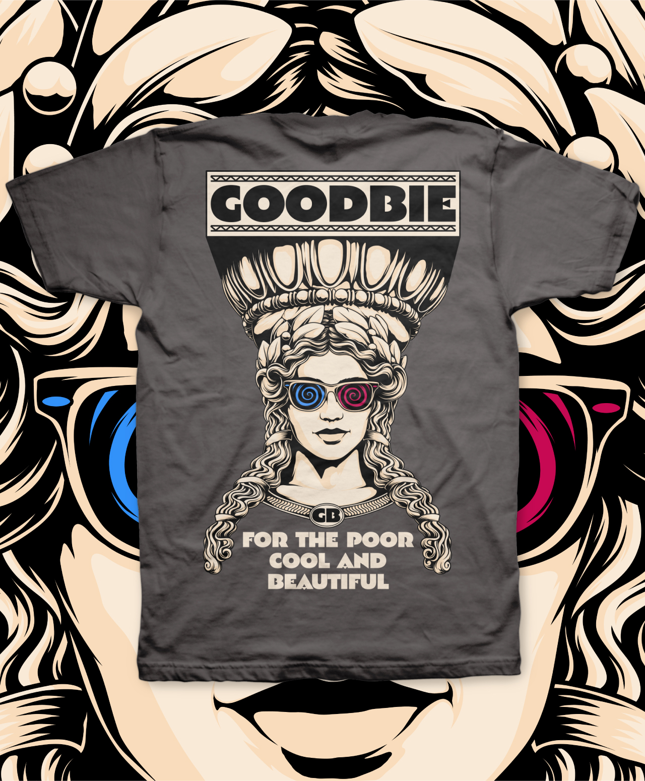 GOODBIE KARRY 3D GLOW TEE ASPHALT