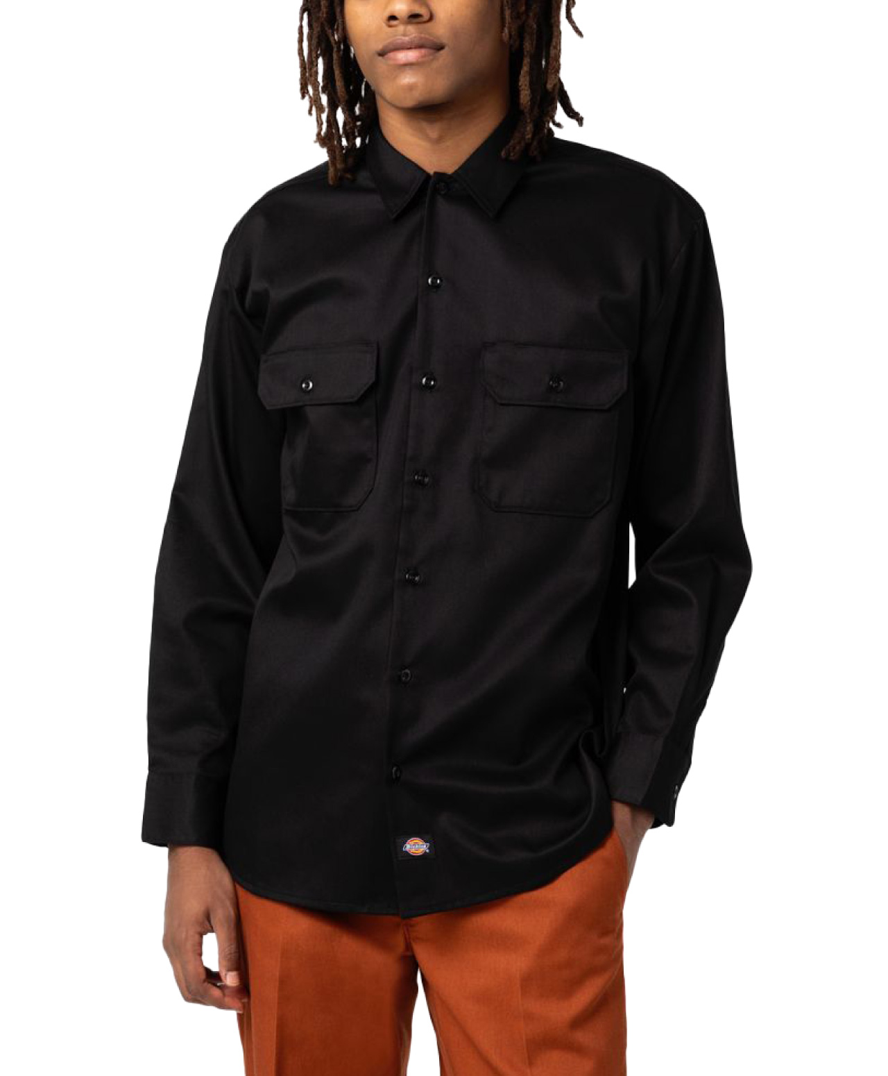 DICKIES LONG SLEEVE WORK SHIRT BLACK