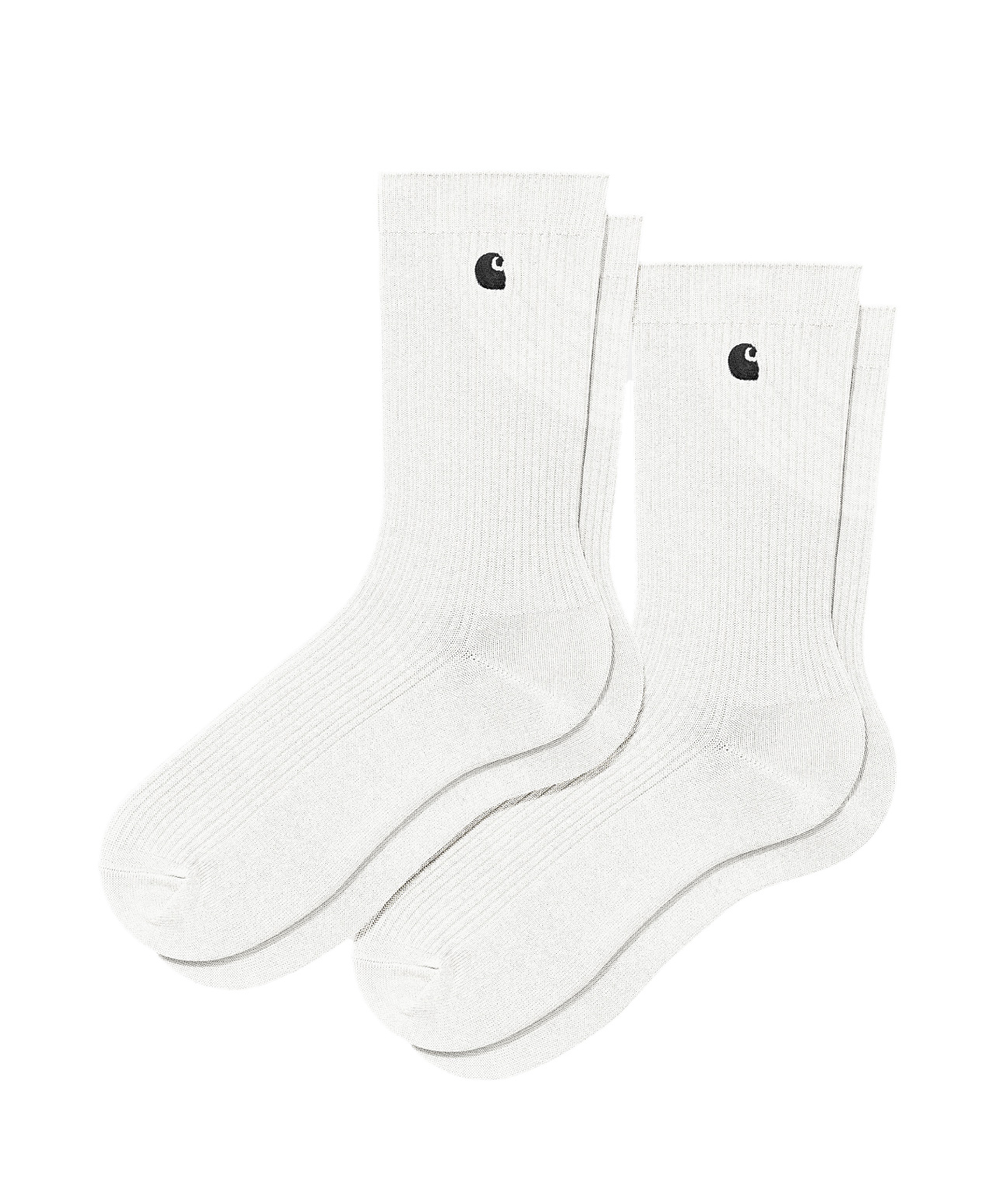 CARHARTT WIP MADISON 2-PACK SOCKS WHITE/BLACK