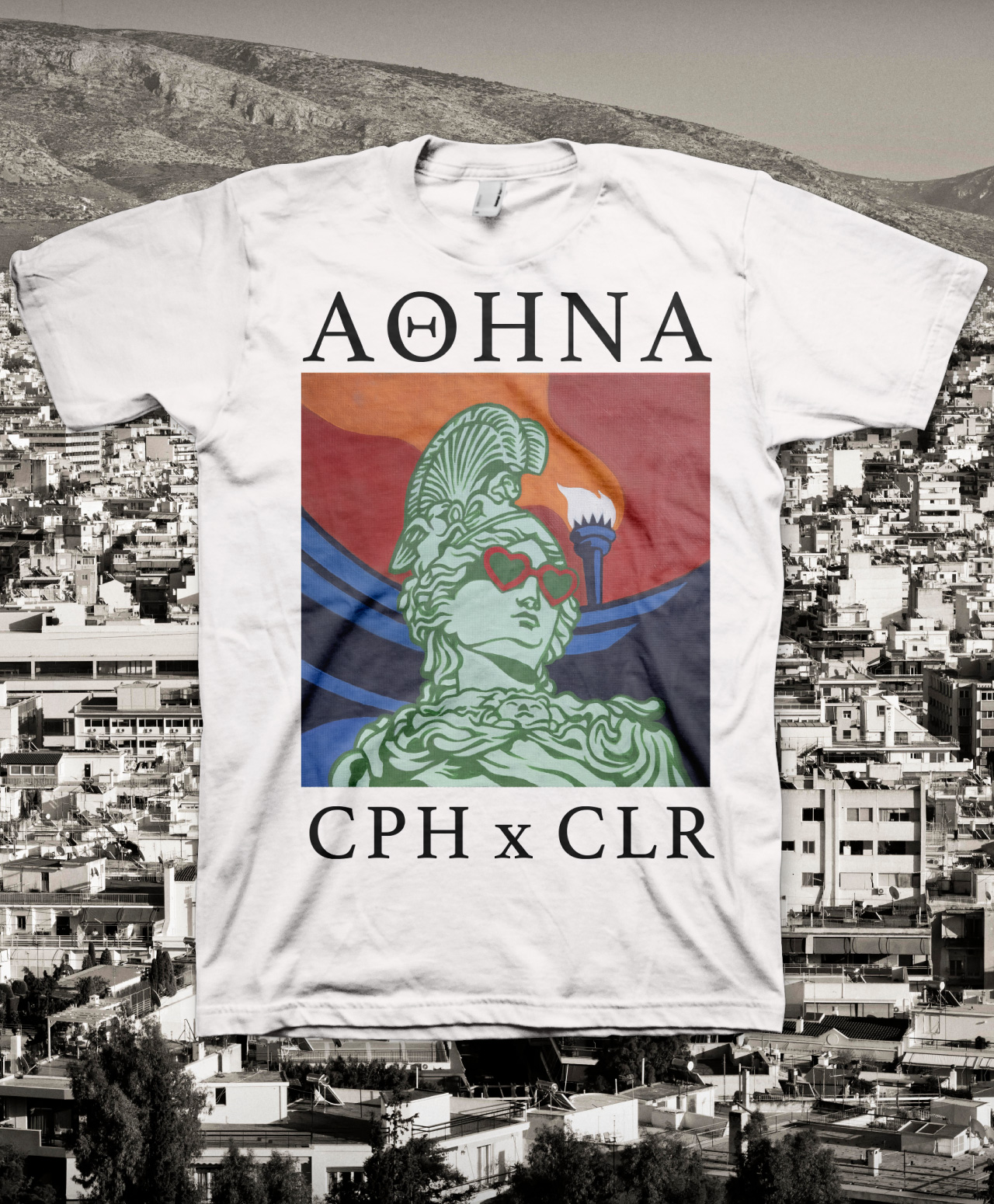 CPH X COLOR SKATES ATHENA FRONT TEE WHITE