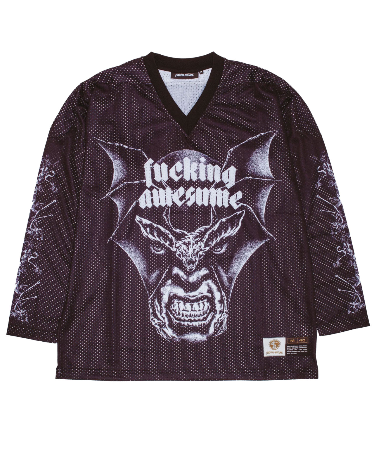 FUCKING AWESOME NIGHTMARE HOCKEY JERSEY BLACK