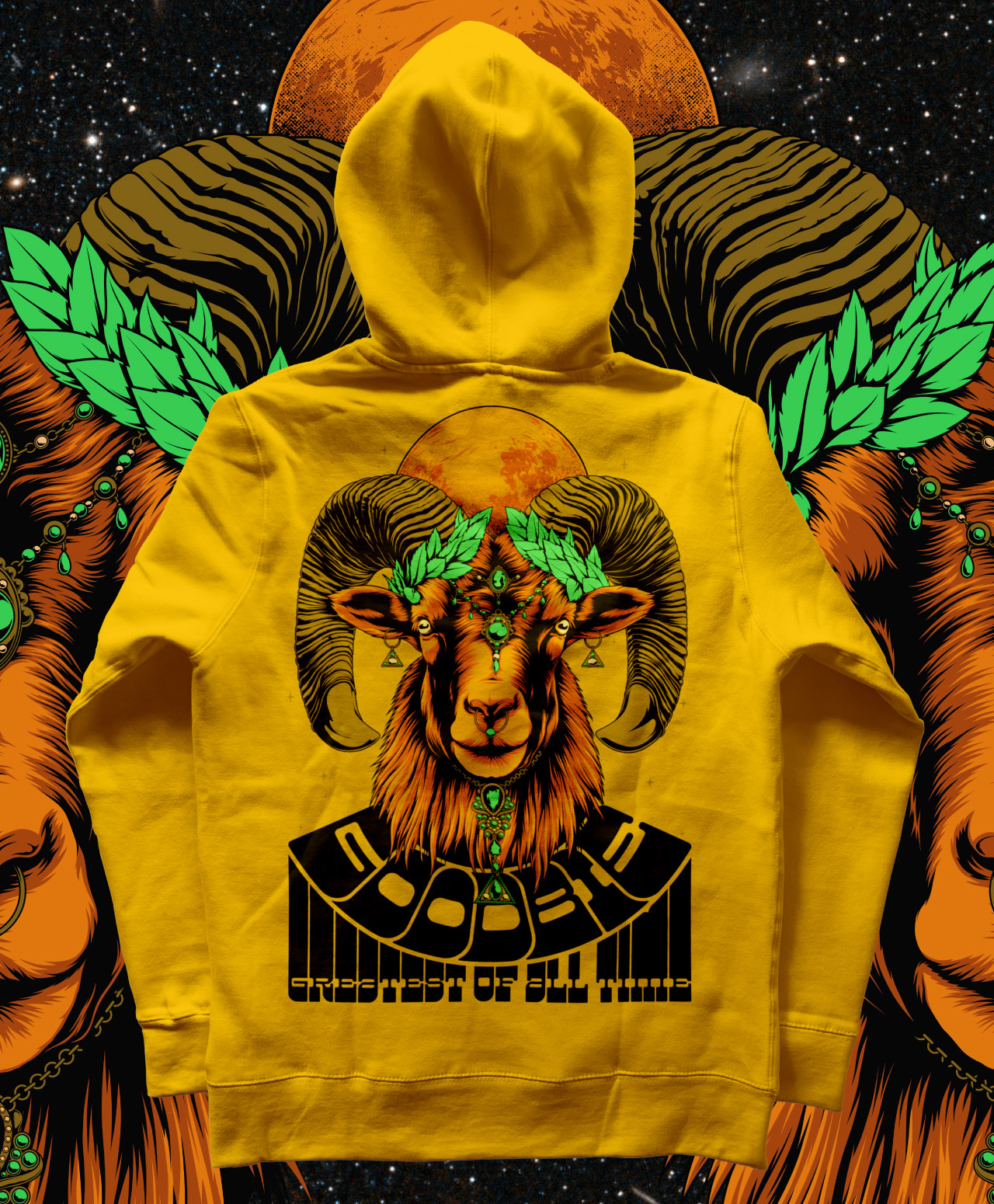 GOODBIE G.O.A.T GOAT PREMIUM HOOD GOLD