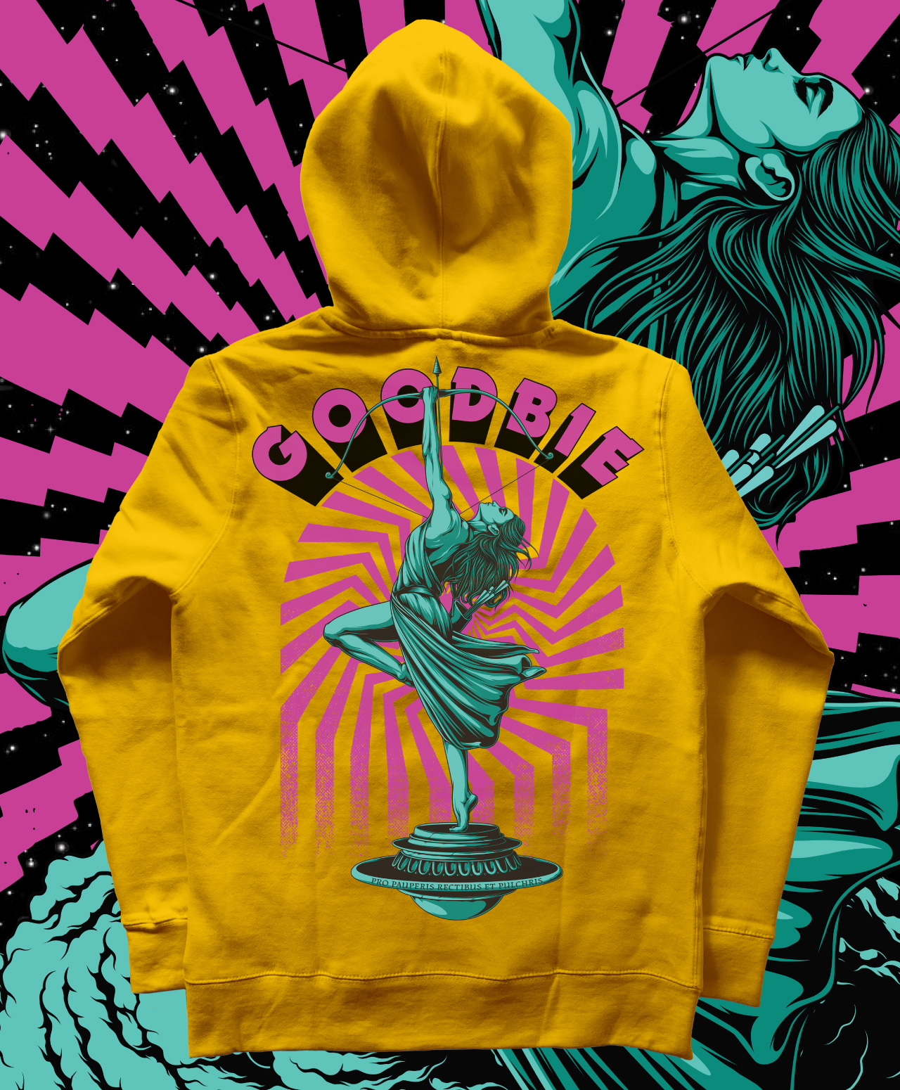 GOODBIE WAR GAMES NUCLEAR ARCHERY PREMIUM HOOD GOLD