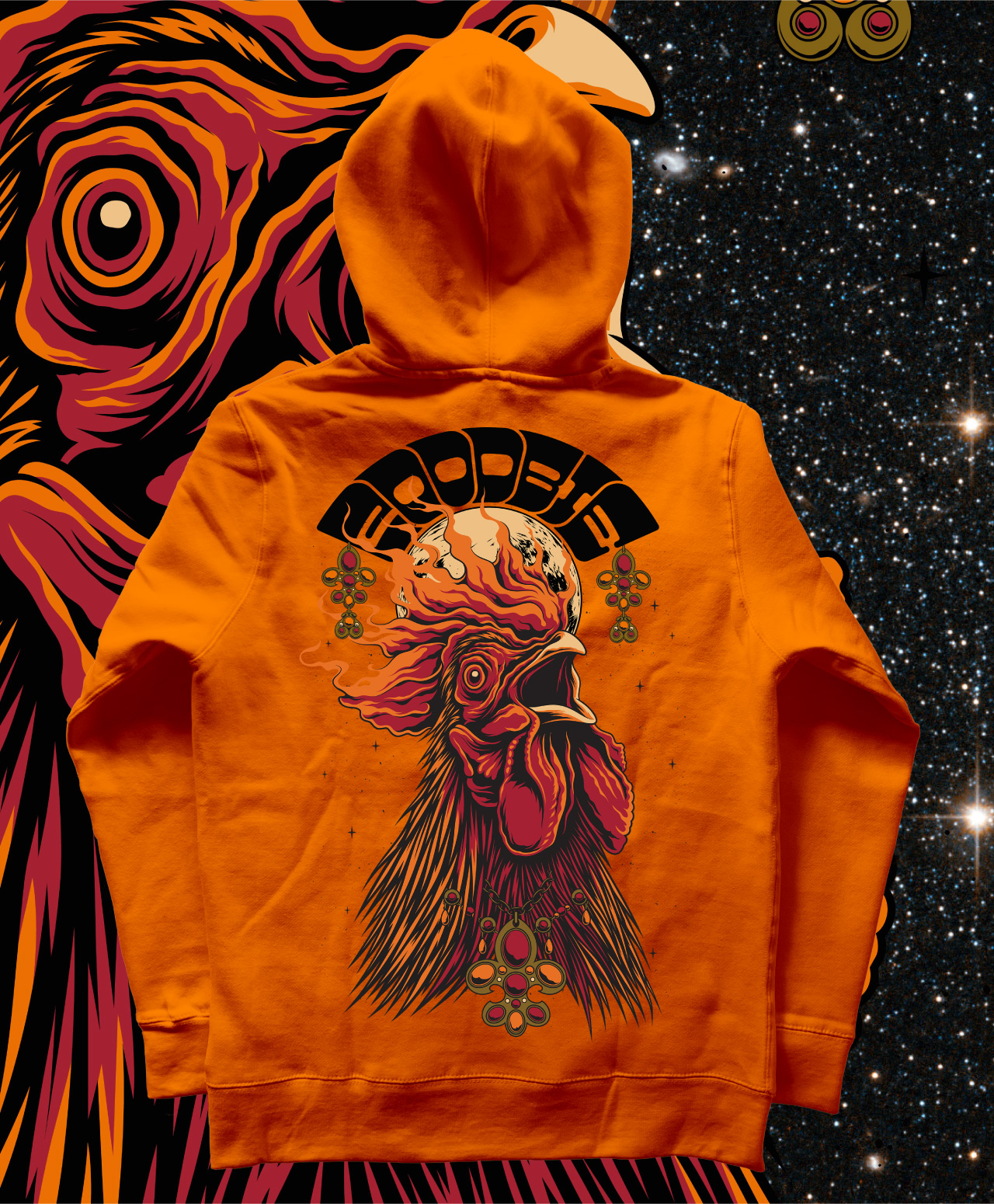 GOODBIE G.O.A.T PLAY CHICKEN PREMIUM HOOD SAFETY ORANGE