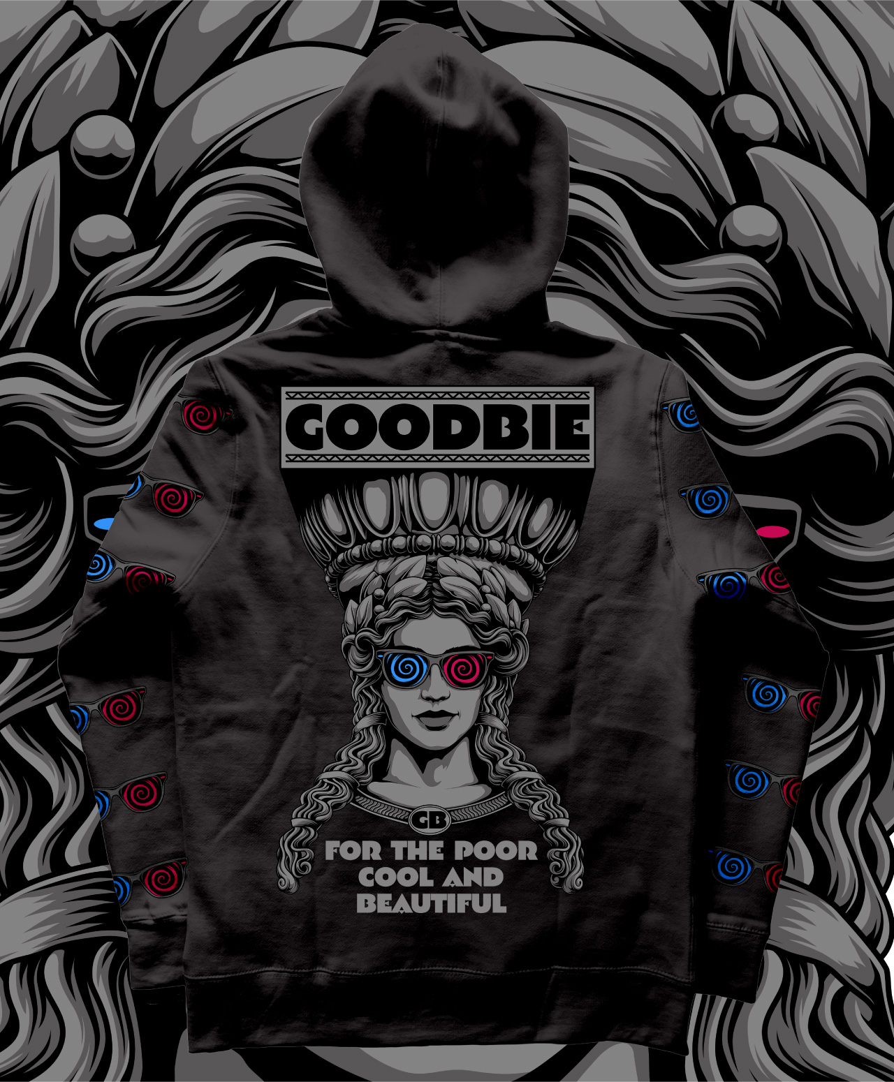 GOODBIE KARRY 3D PREMIUM HOOD BLACK