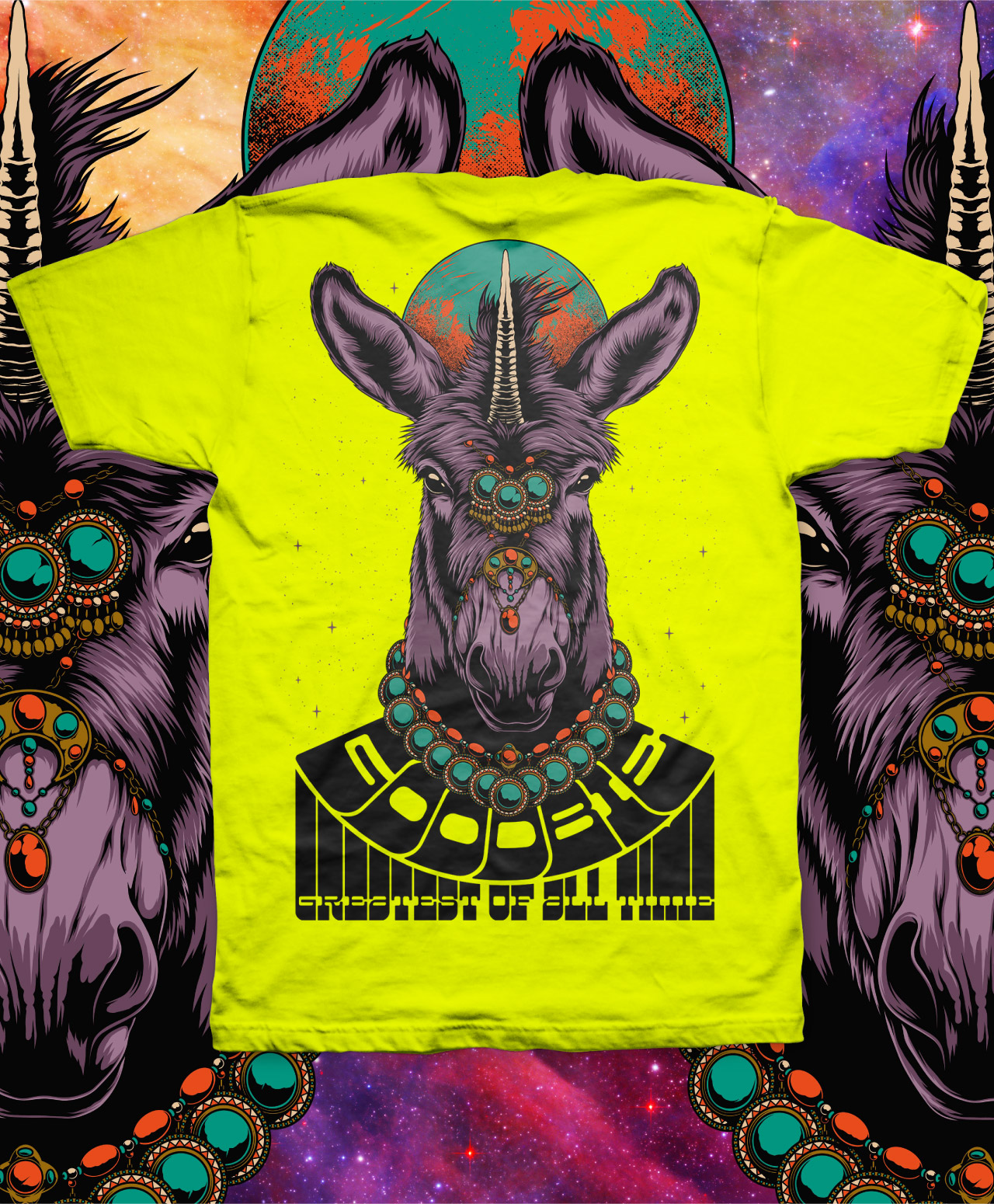 GOODBIE G.O.A.T UNIDONK TEE NEON YELLOW