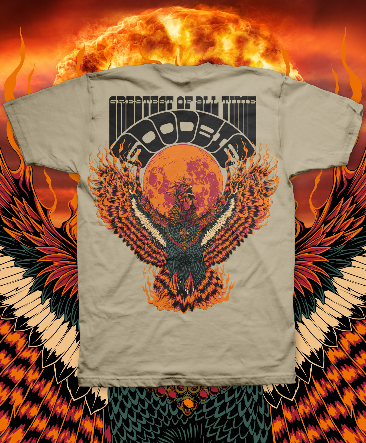 GOODBIE G.O.A.T PHOENIX TEE CREAM