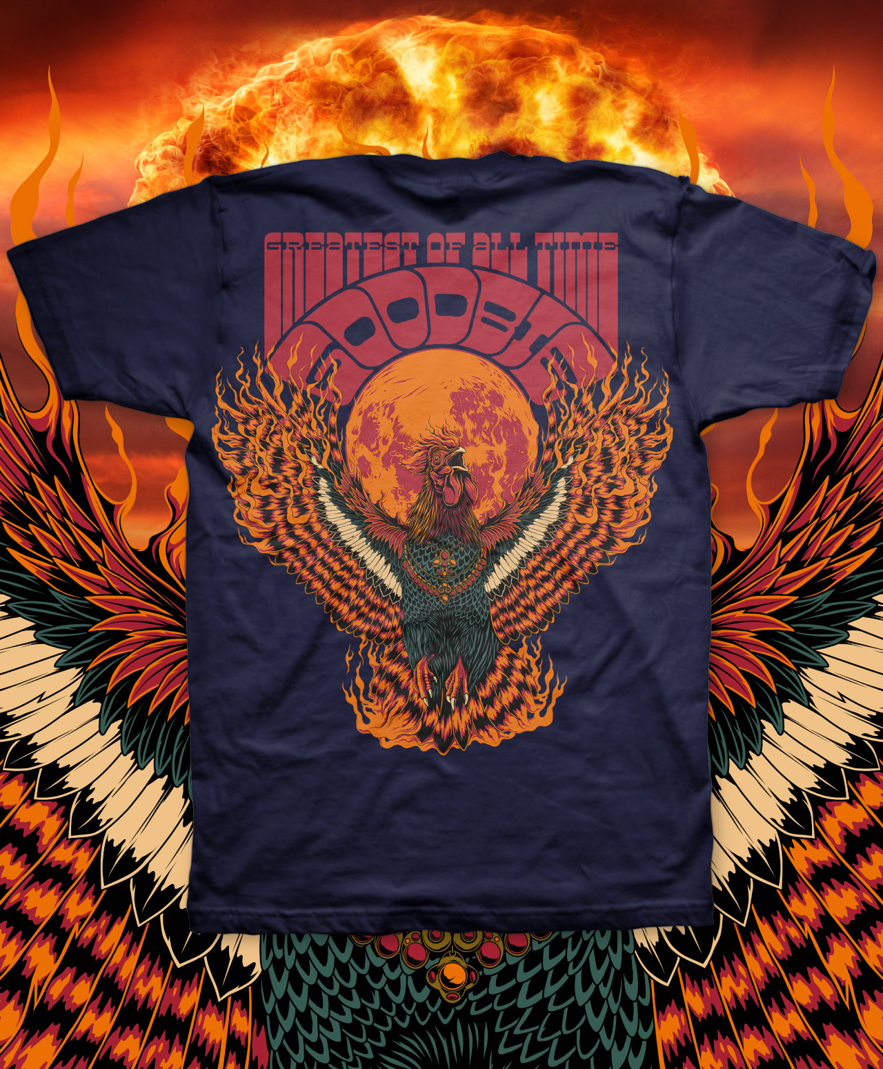 GOODBIE G.O.A.T PHOENIX TEE NAVY