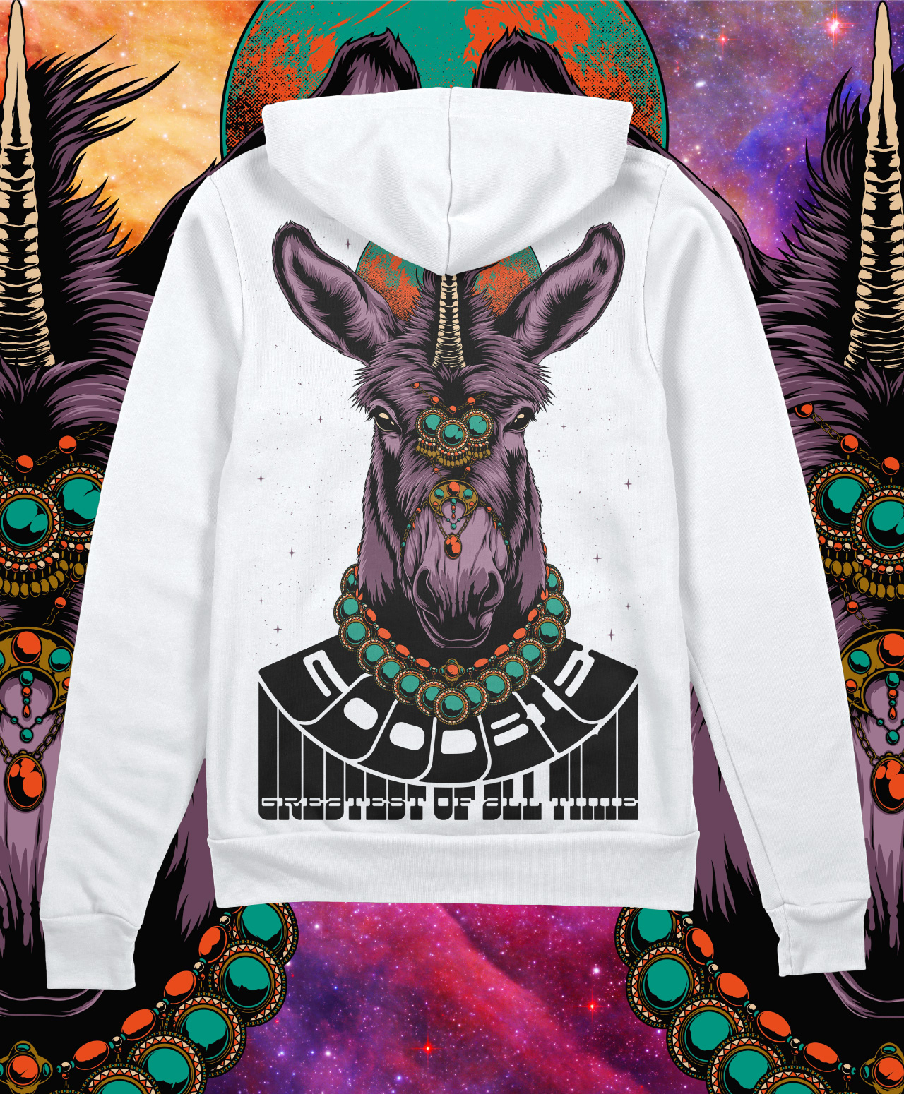 GOODBIE G.O.A.T UNIDONK ZIP HOOD WHITE