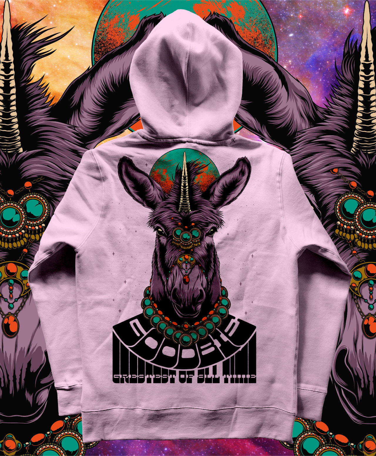GOODBIE G.O.A.T UNIDONK PREMIUM ZIP HOOD PINK