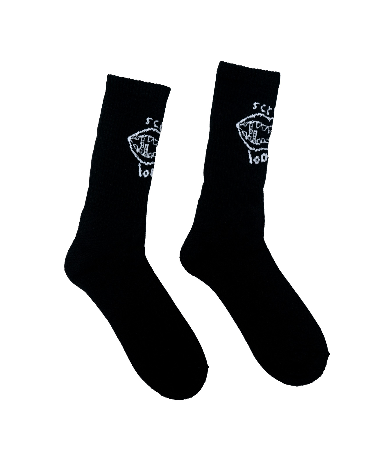 SCREW LOOSE LOGO SOCKS BLACK