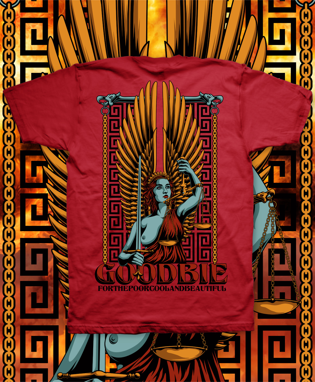 GOODBIE NEMESYS TEE CRANBERRY