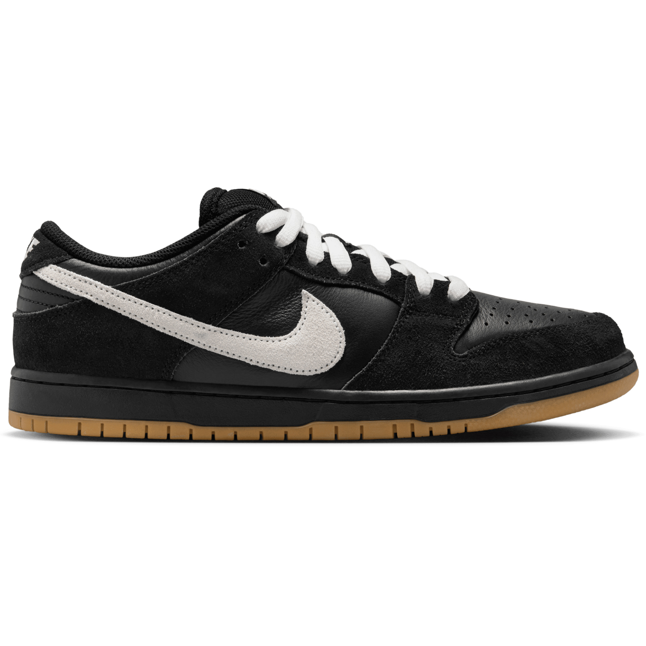 NIKE SB DUNK LOW PRO BLACK/WHITE-BLACK-GUM LIGHT BROWN