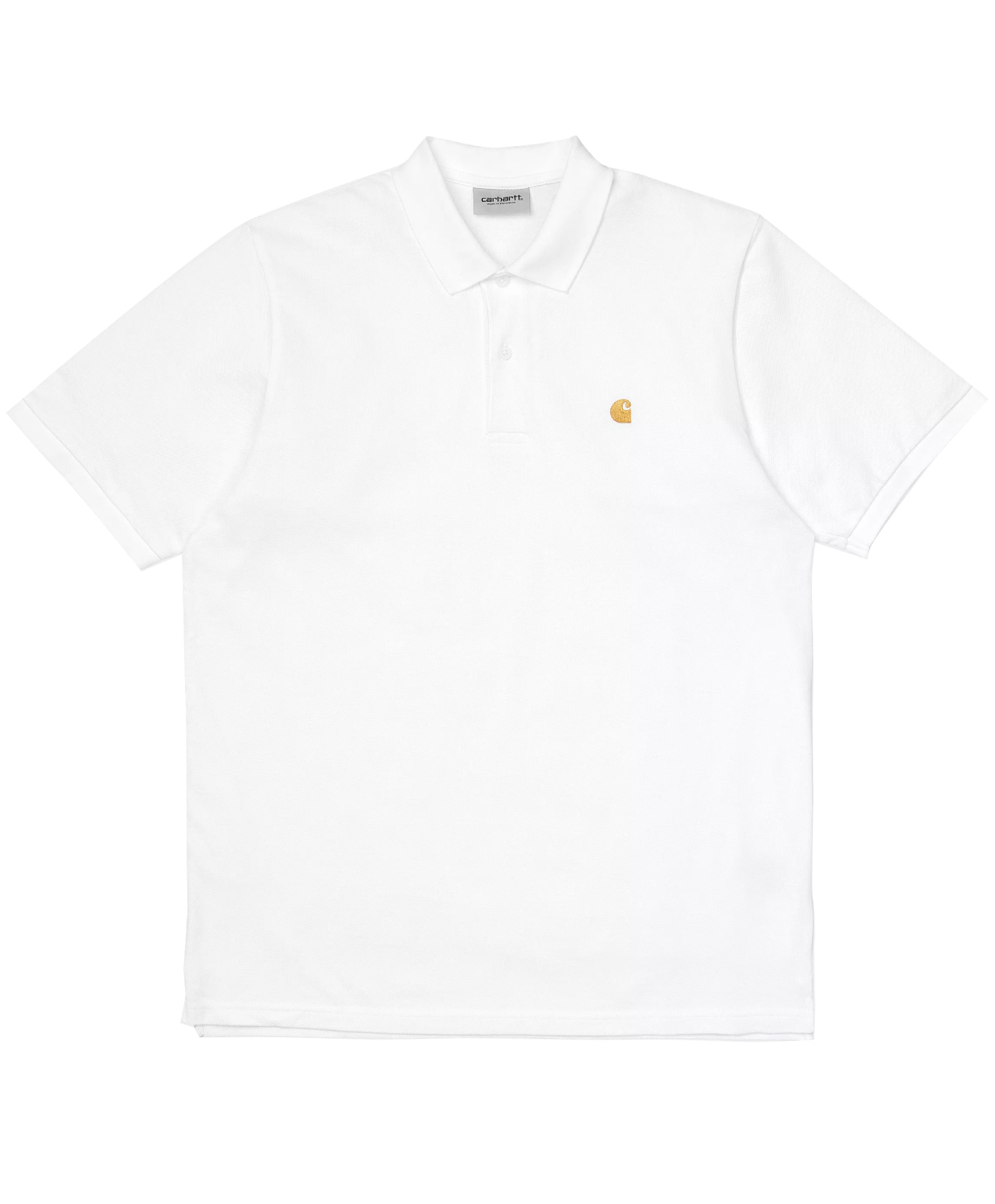 CARHARTT WIP CHASE POLO WHITE/GOLD