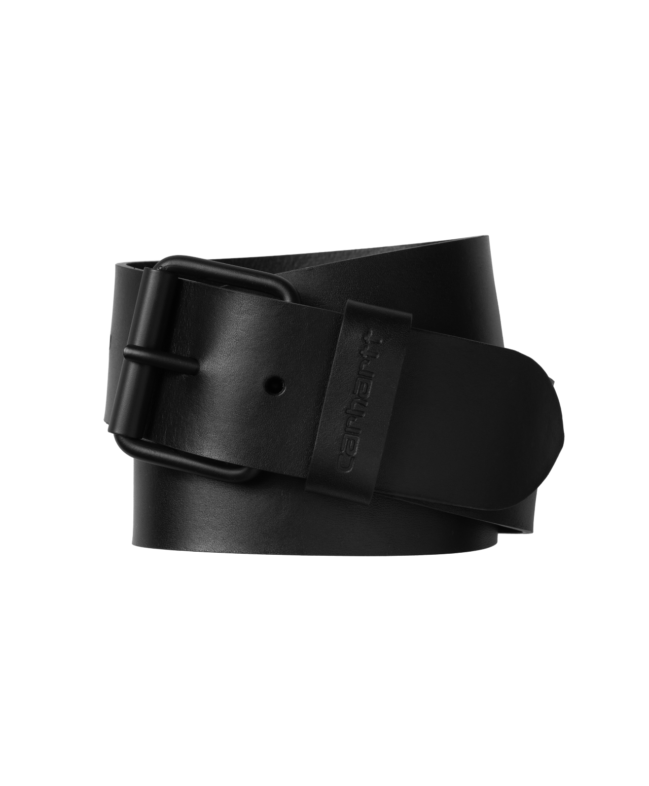 CARHARTT WIP WIDE SCRIPT LEATHER BELT BLACK