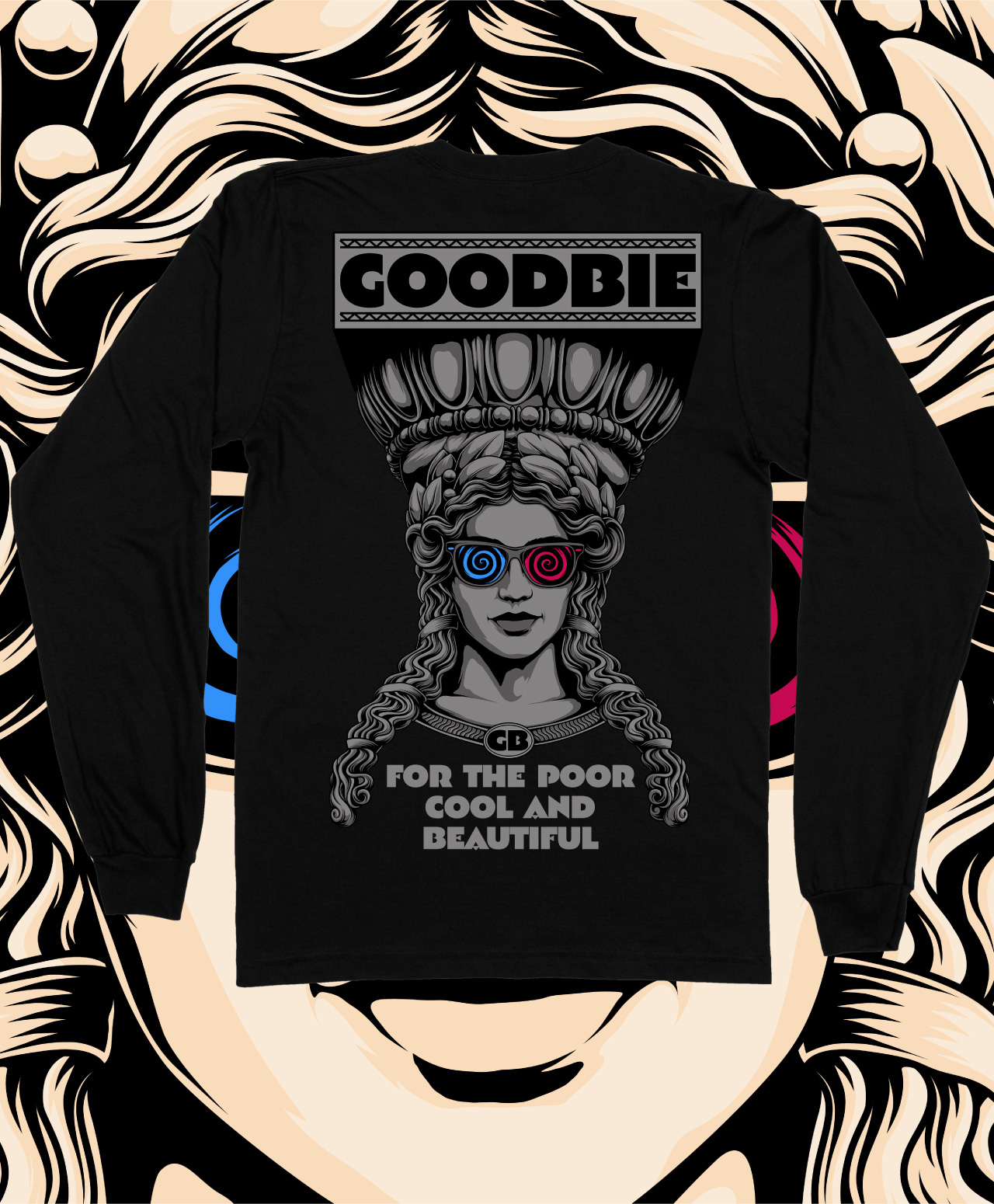GOODBIE KARRY 3D GLOW LONG SLEEVE BLACK
