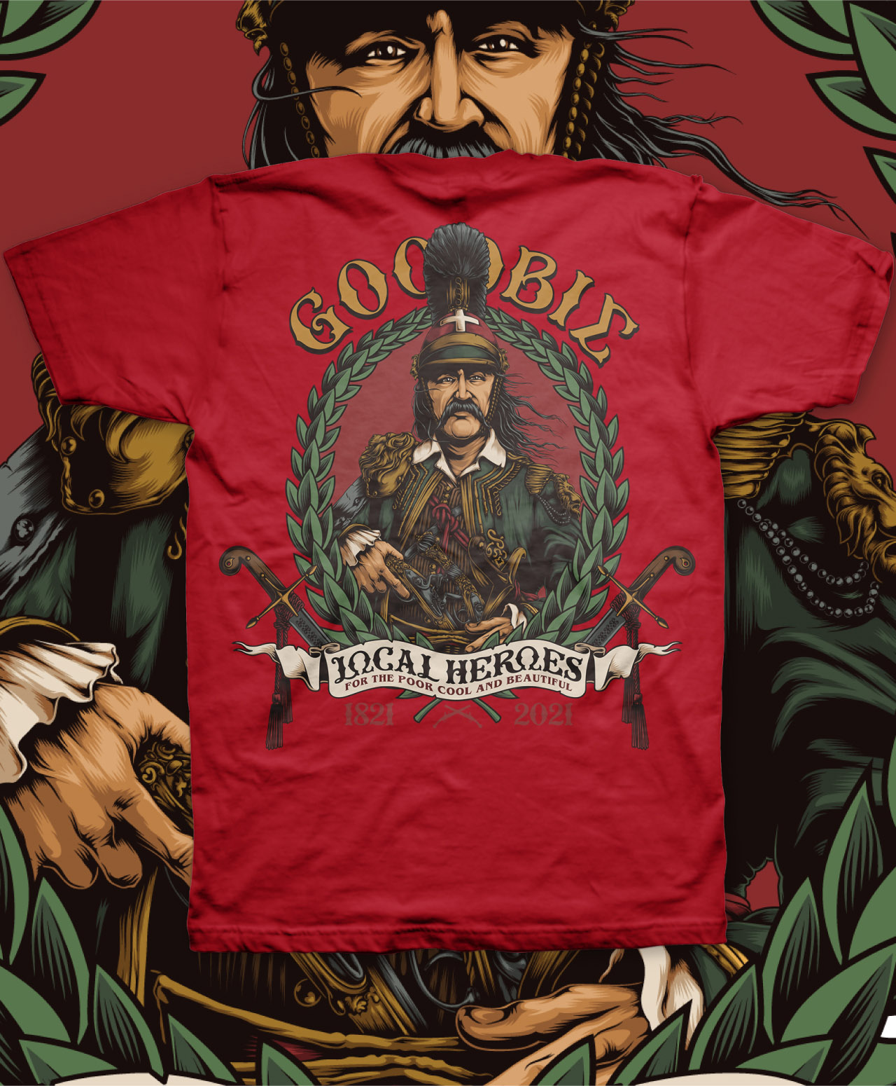GOODBIE LOCAL HEROES THEO TEE CRANBERRY