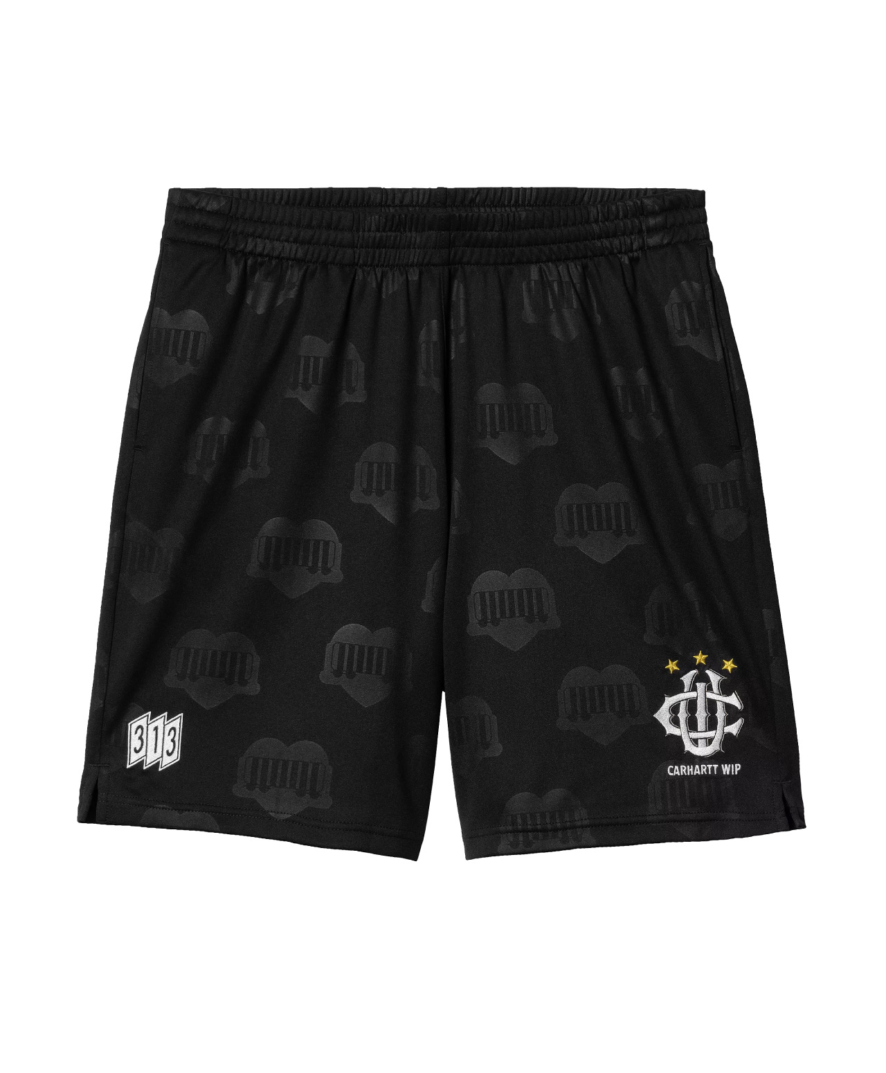 CARHARTT WIP HARTTS FOOTBALL SHORT HEART TRAIN JACQUARD/BLACK