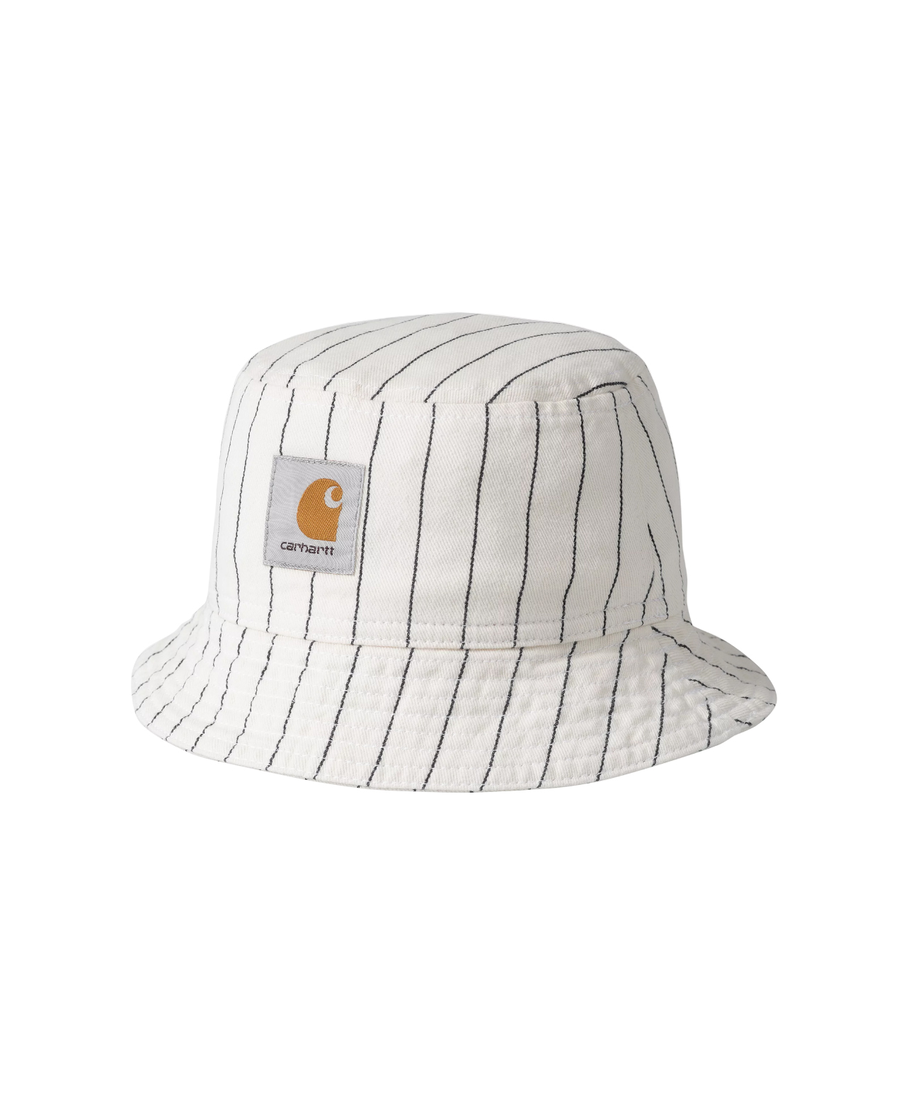 CARHARTT WIP HENDRY BUCKET HAT SEATON STRIPE WAX/DARK NAVY RINSED