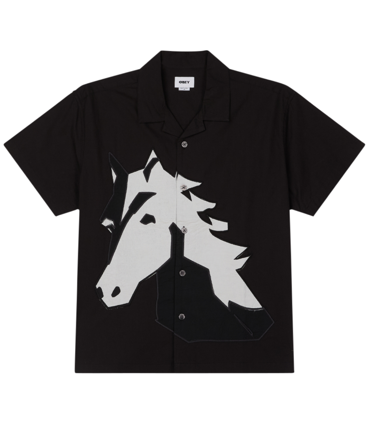 OBEY BEAU WOVEN SHIRT BLACK MULTI