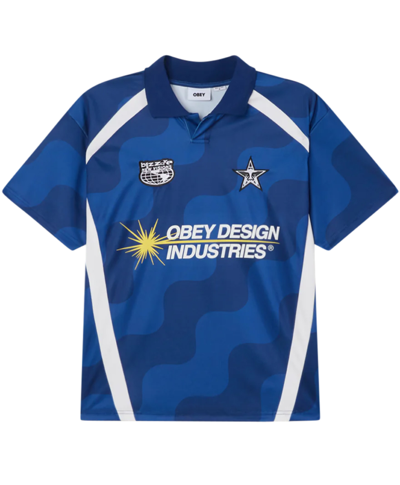 OBEY SOCCER JERSEY TEE BLUE/MULTI