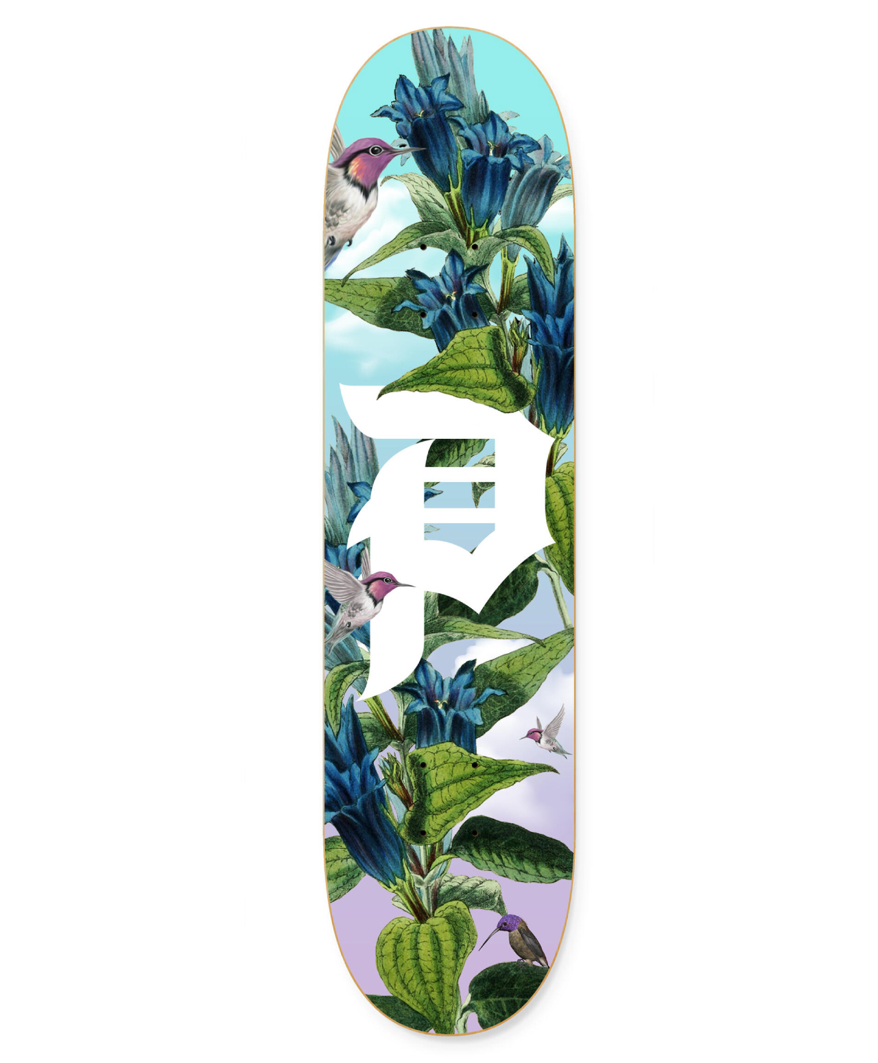 PRIMITIVE DIRTY P HUMMING SKATE DECK 8 MULTI