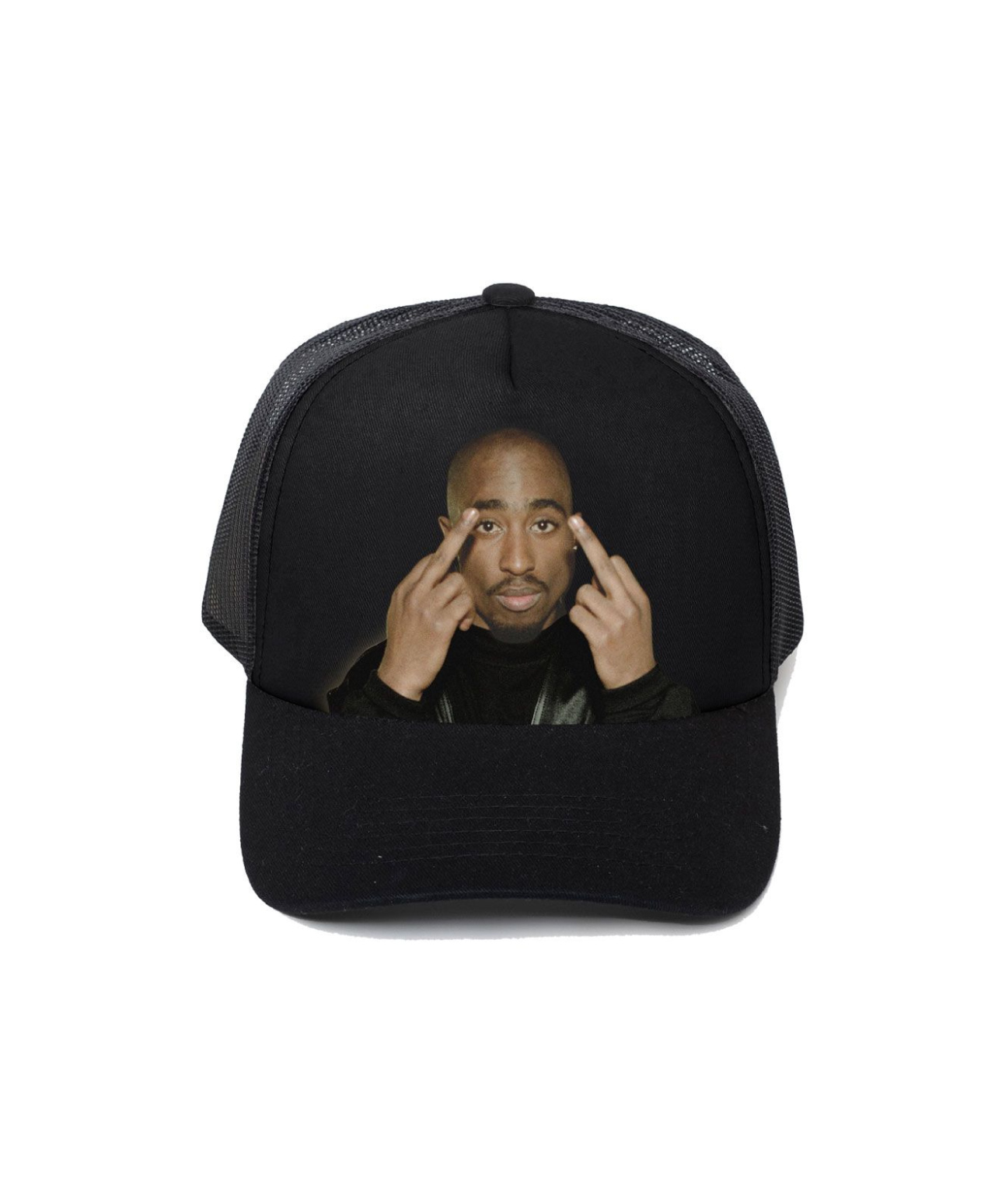 PRIMITIVE X 2PAC ICON II TRUCKER HAT BLACK
