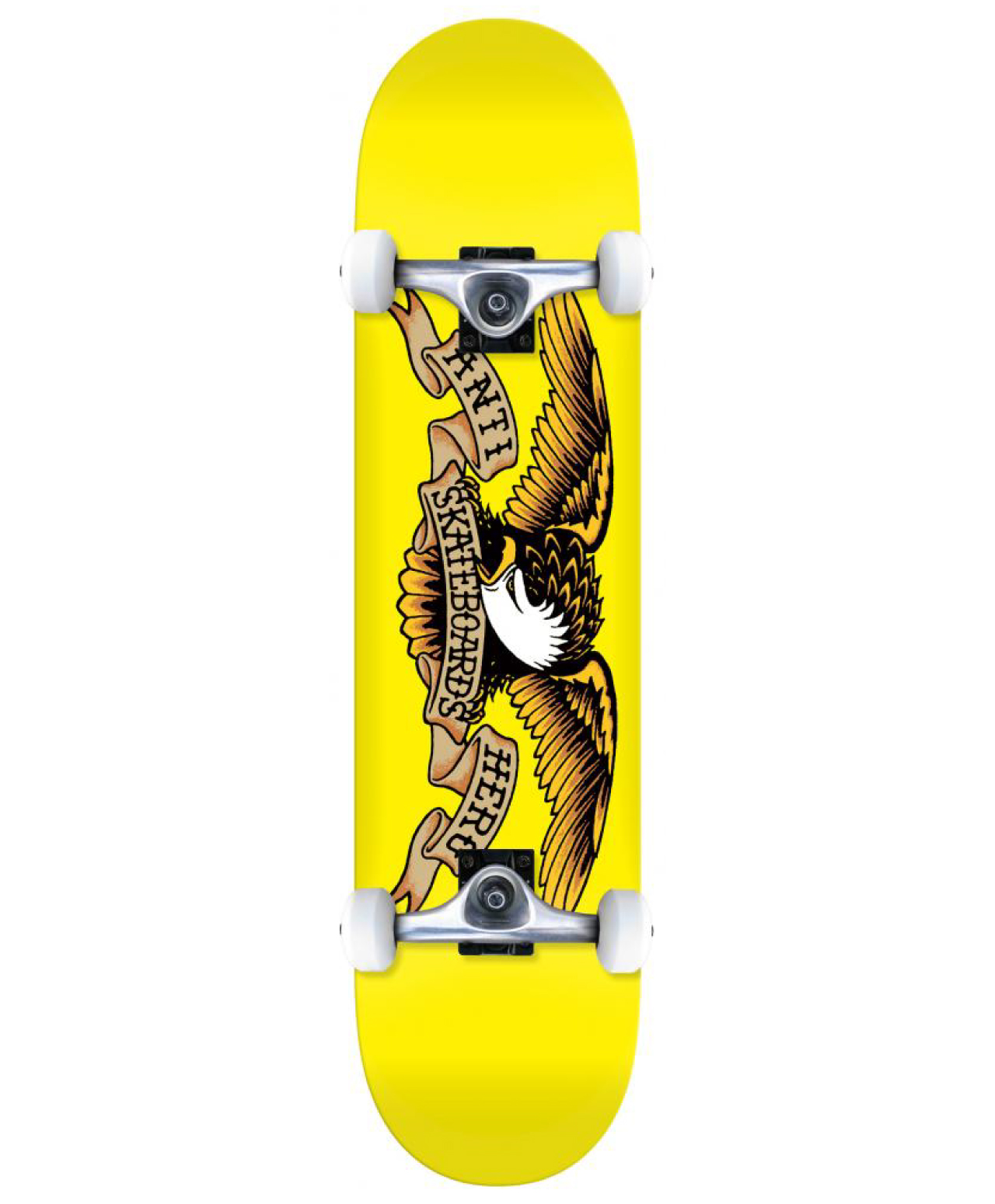 ANTIHERO CLASSIC EAGLE MINI COMPLETE SKATEBOARD 7.3 YELLOW