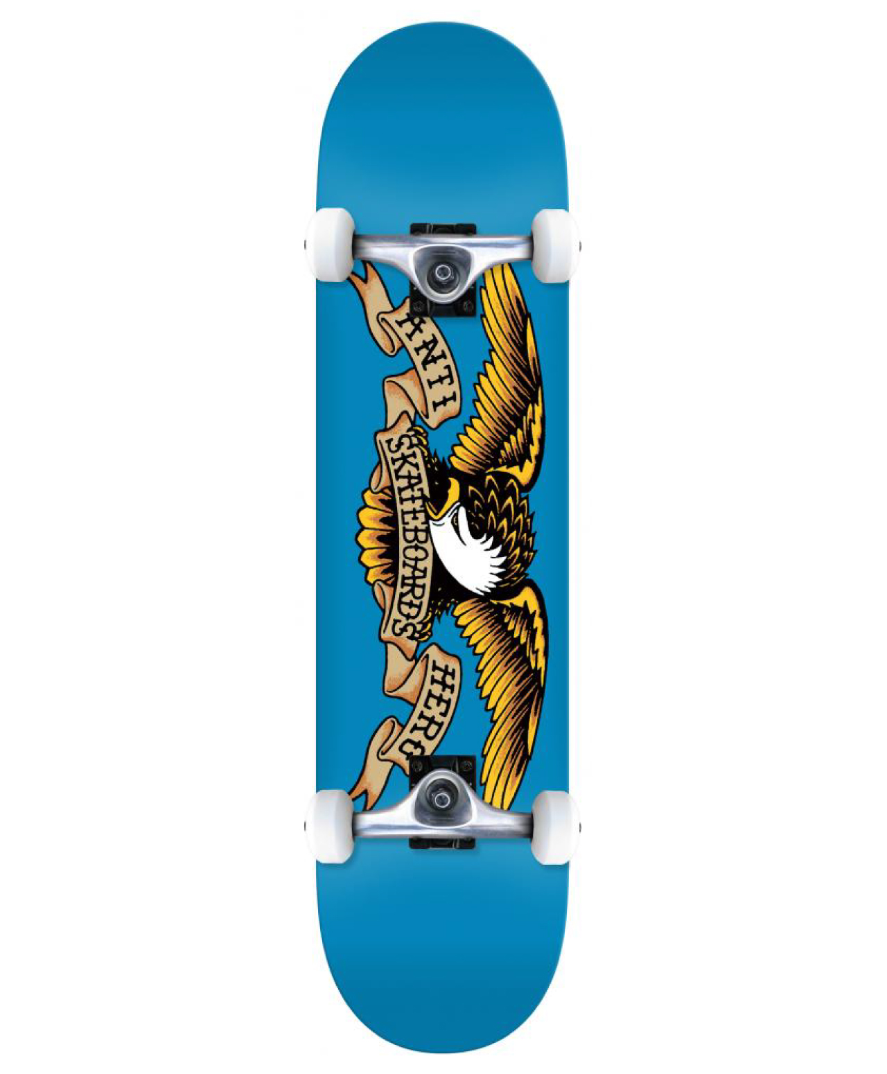 ANTIHERO CLASSIC EAGLE SMALL COMPLETE SKATEBOARD 7.5 BLUE