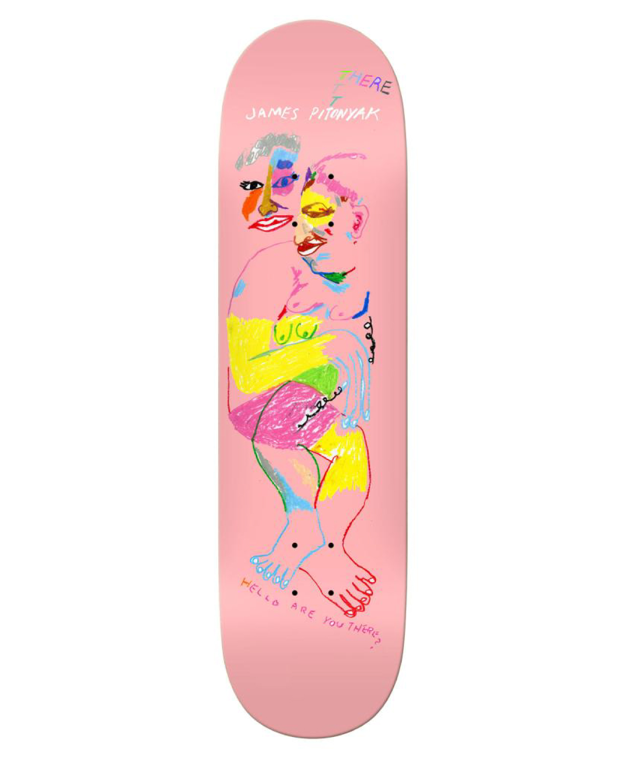 THERE JAMES HI JAMES FULL SKATE DECK 8.25 PINK