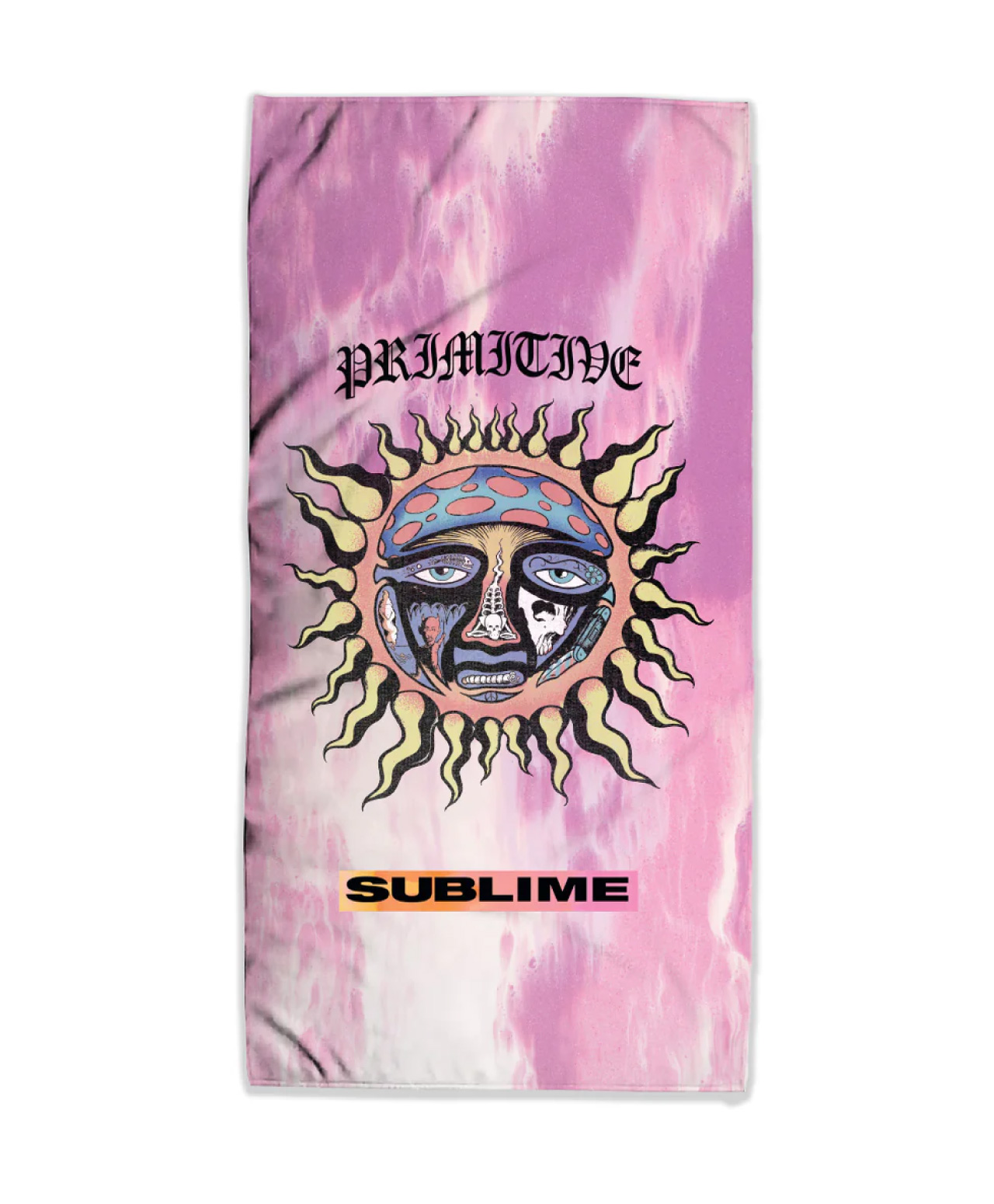 PRIMITIVE X SUBLIME ARISE BEACH TOWEL PINK