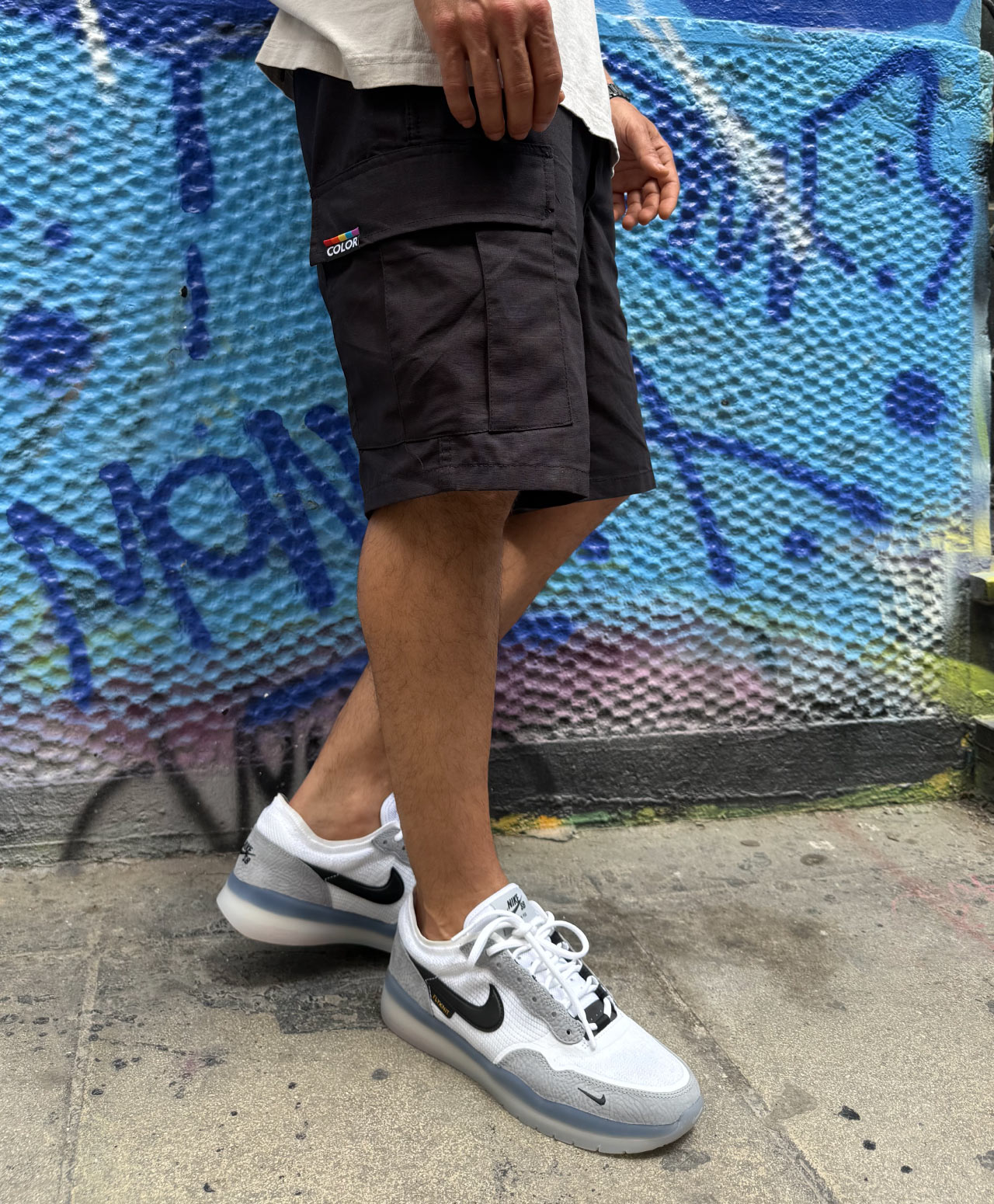 COLOR I-5 CARGO RIPSTOP SHORT BLACK