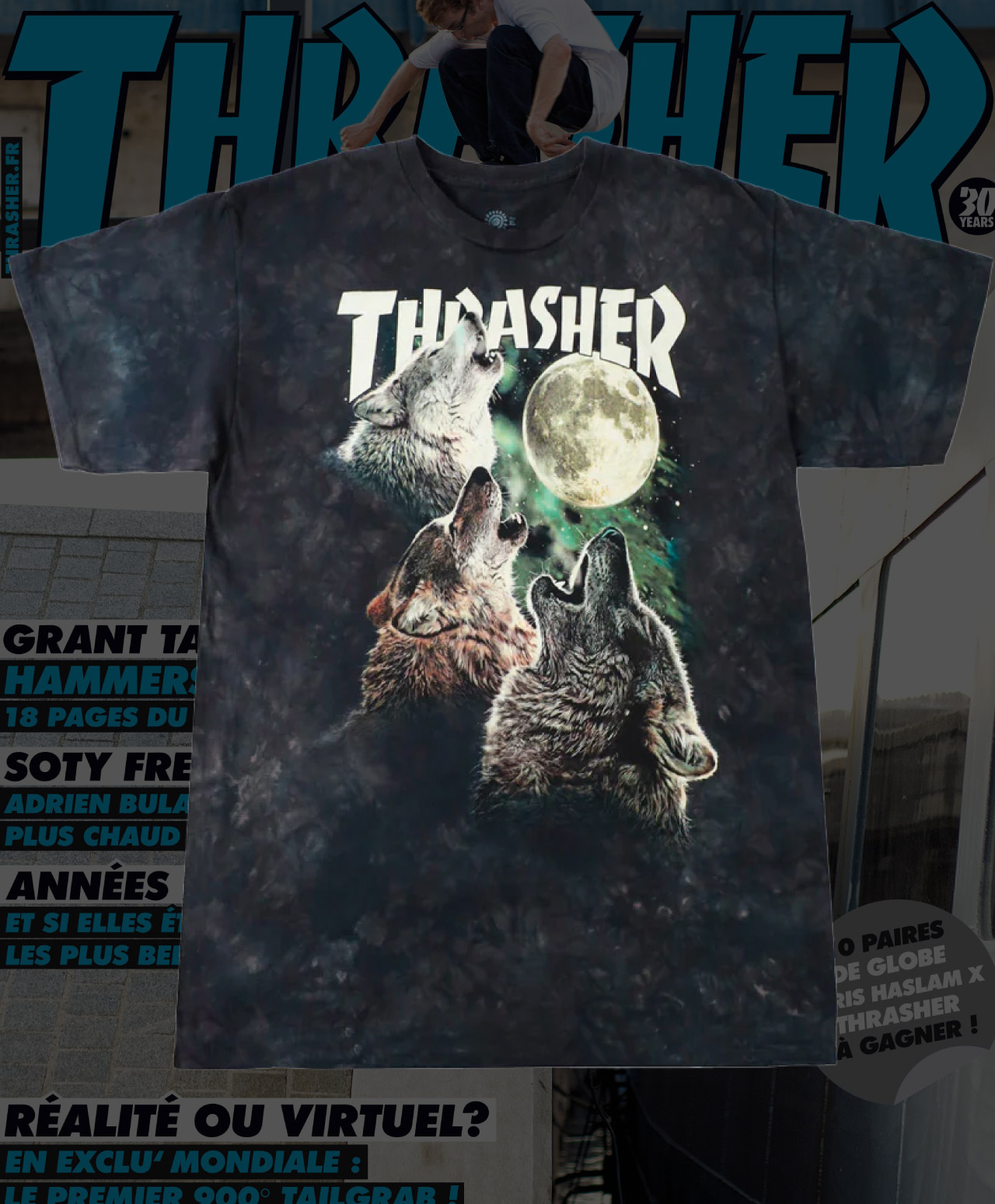 THRASHER WOLVES TEE MULTI