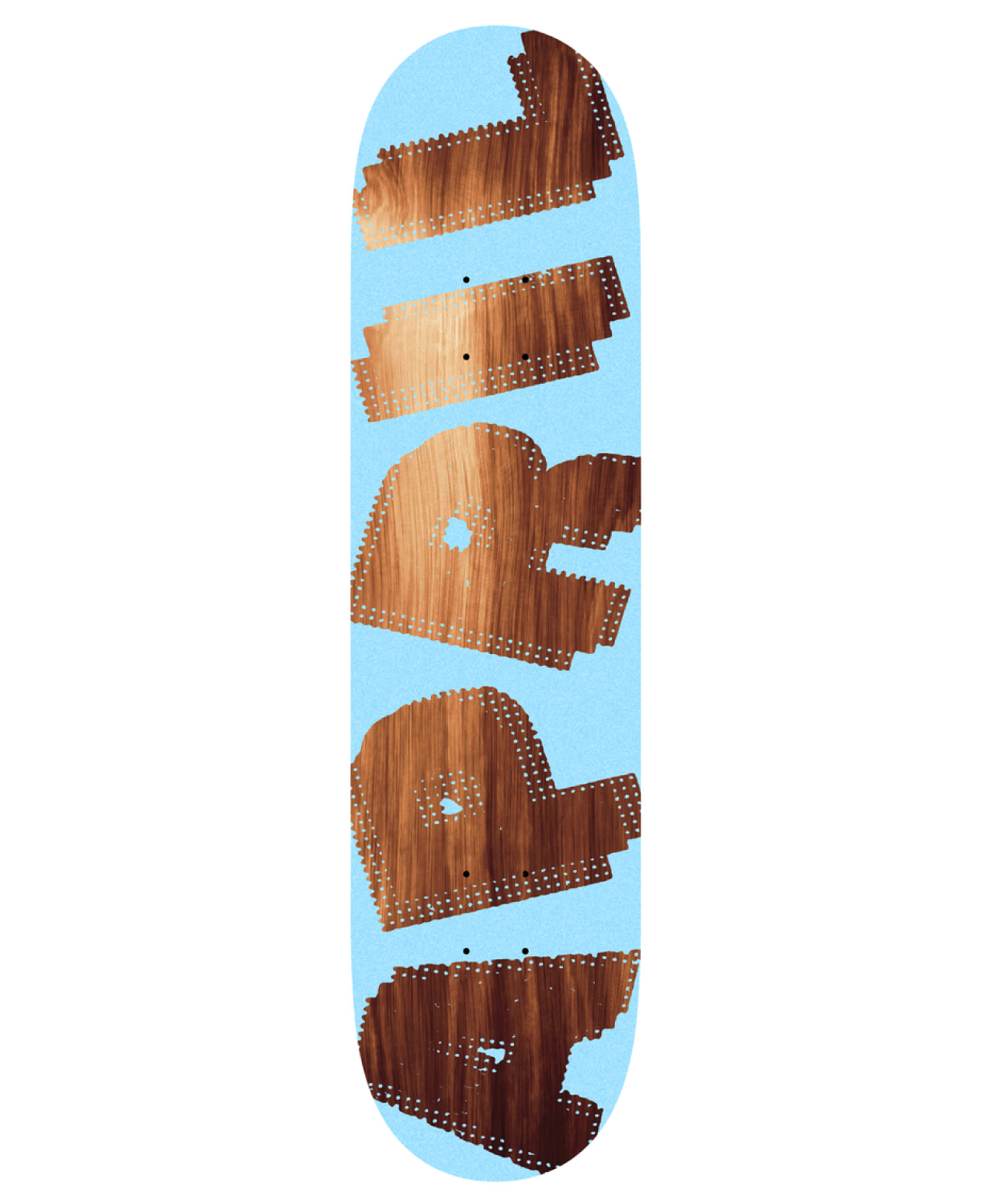 APRIL SKATEBOARDS HALFTONE SKATE DECK BROWN/LIGHT BLUE