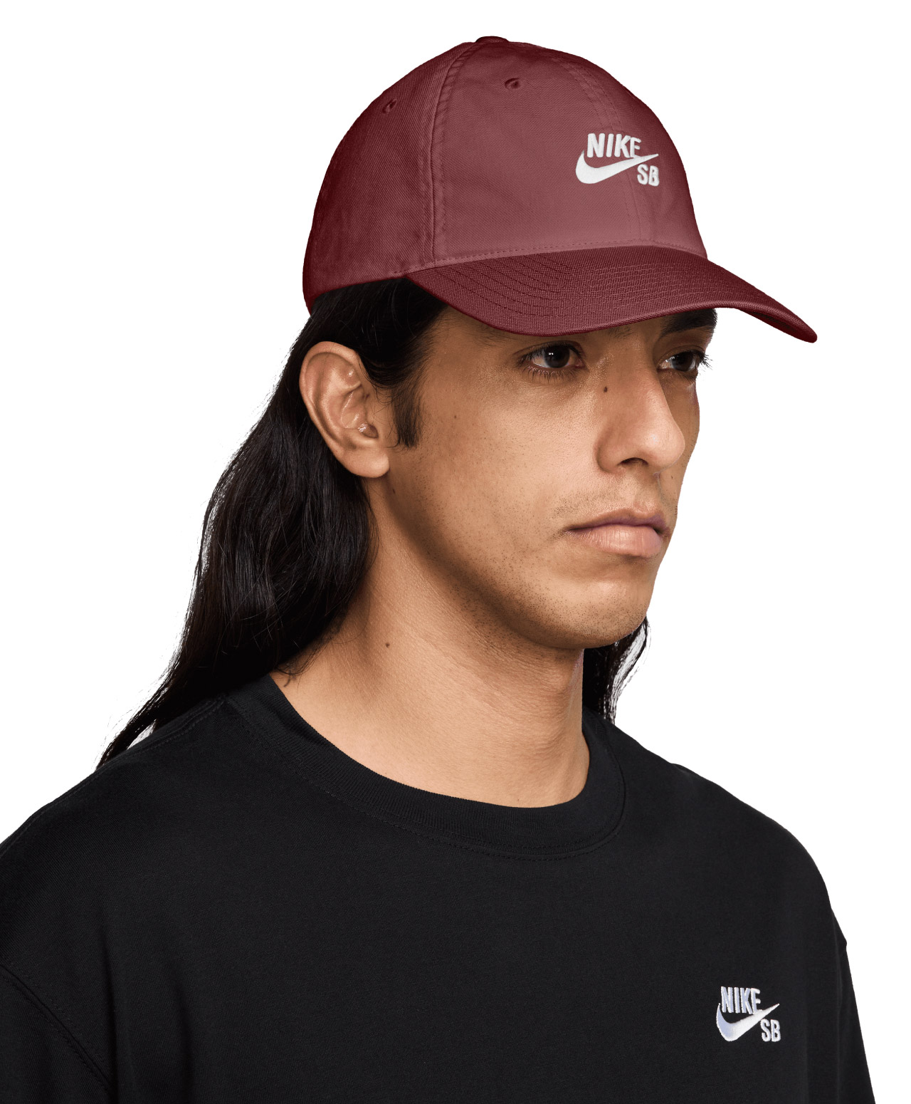NIKE SB CLUB HAT DARK TEAM RED/WHITE