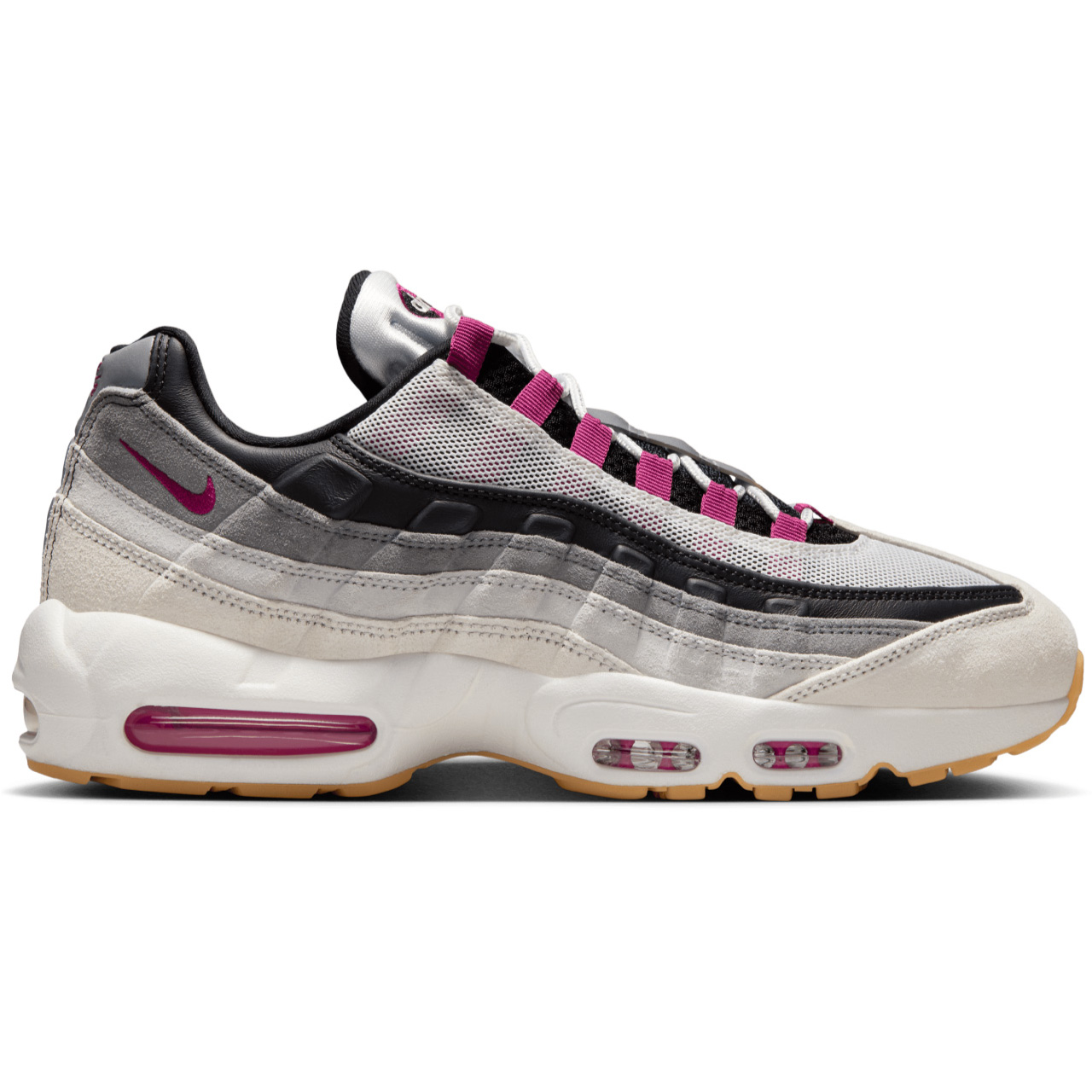 NIKE SB AIR MAX 95 SUMMIT WHITE/PHOTON DUST/COOL GREY/CACTUS FLOWER/GUM YELLOW