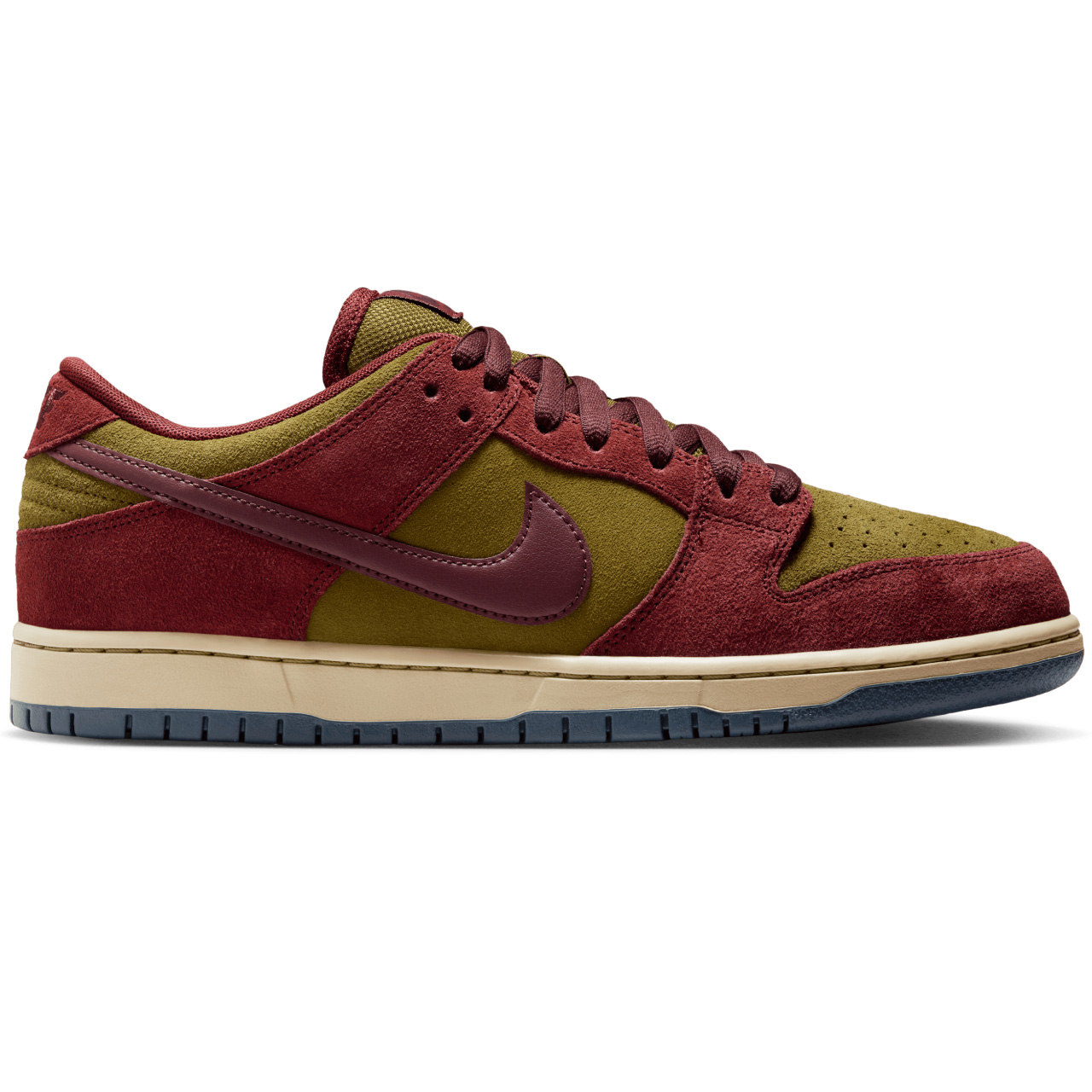NIKE SB DUNK LOW PRO DARK TEAM RED/BURGUNDY CRUSH-OLIVE FLAK