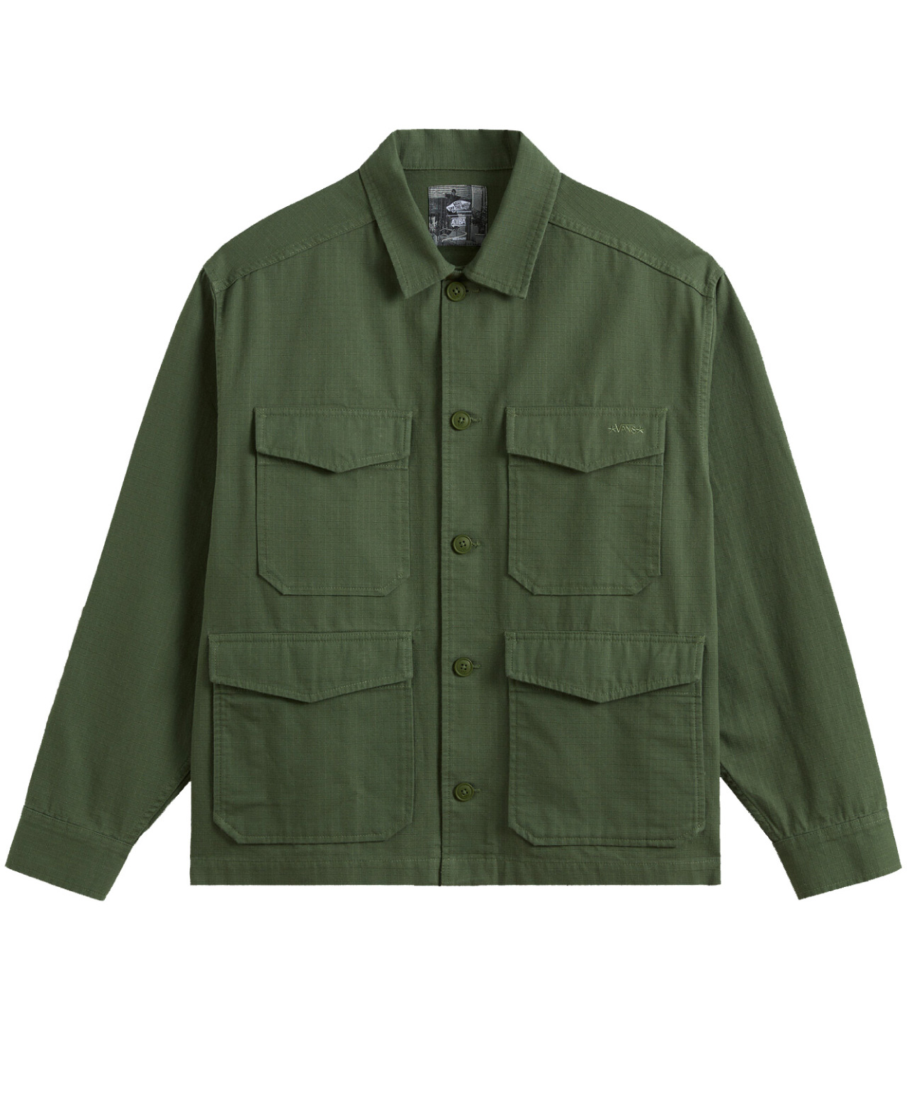 VANS X ATIBA SKATE HAZE MILITARY OVERSHIRT PINE FOREST