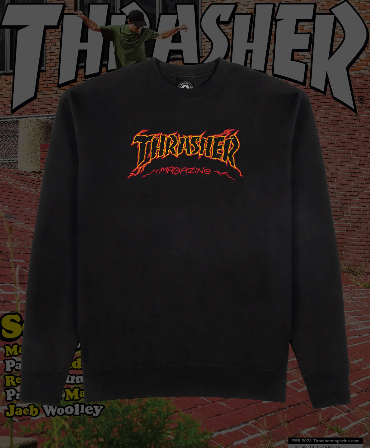 THRASHER CRACKED BY EXTEENAGER CREW BLACK