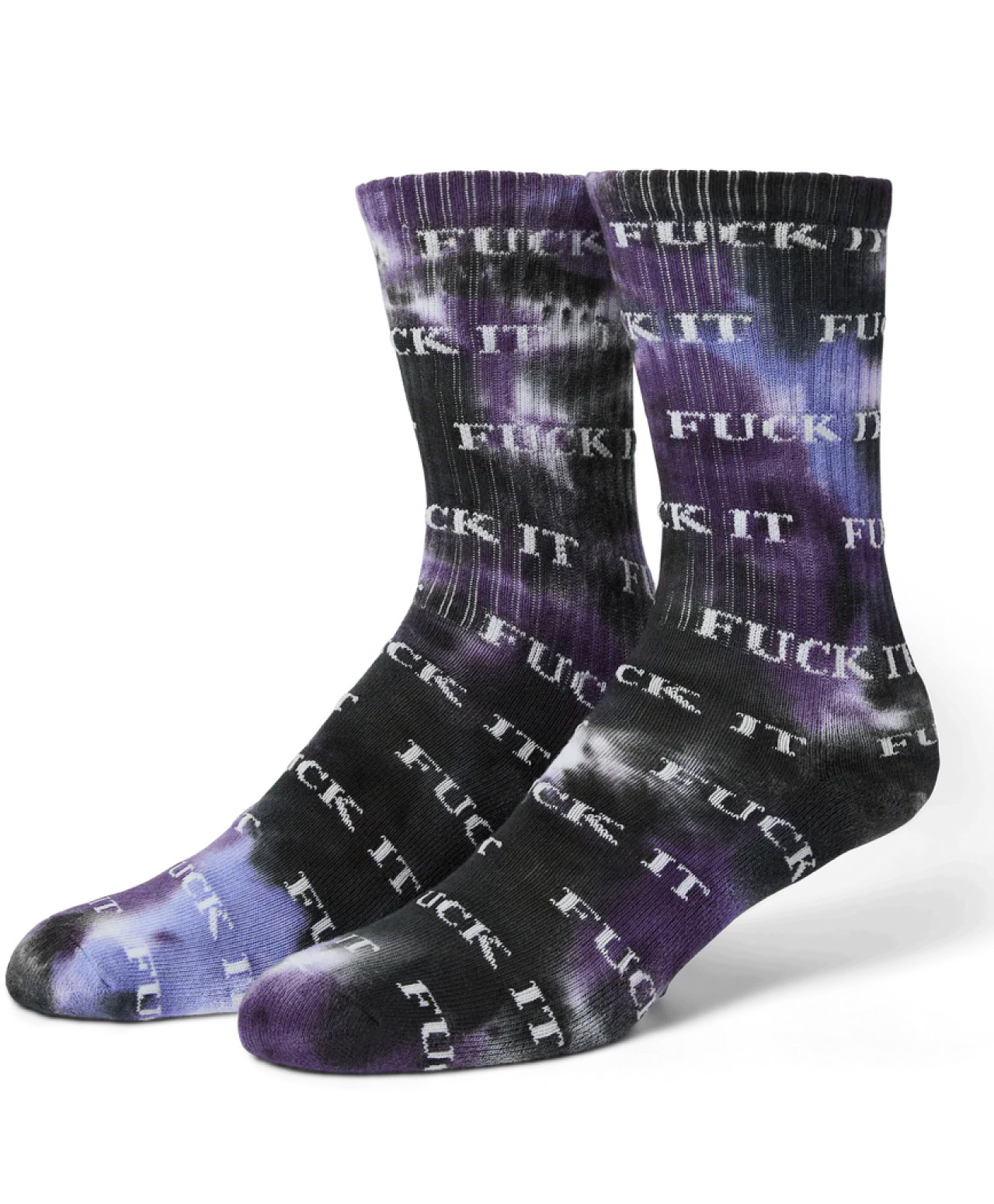 HUF FUCK IT TIEDYE SOCKS PURPLE