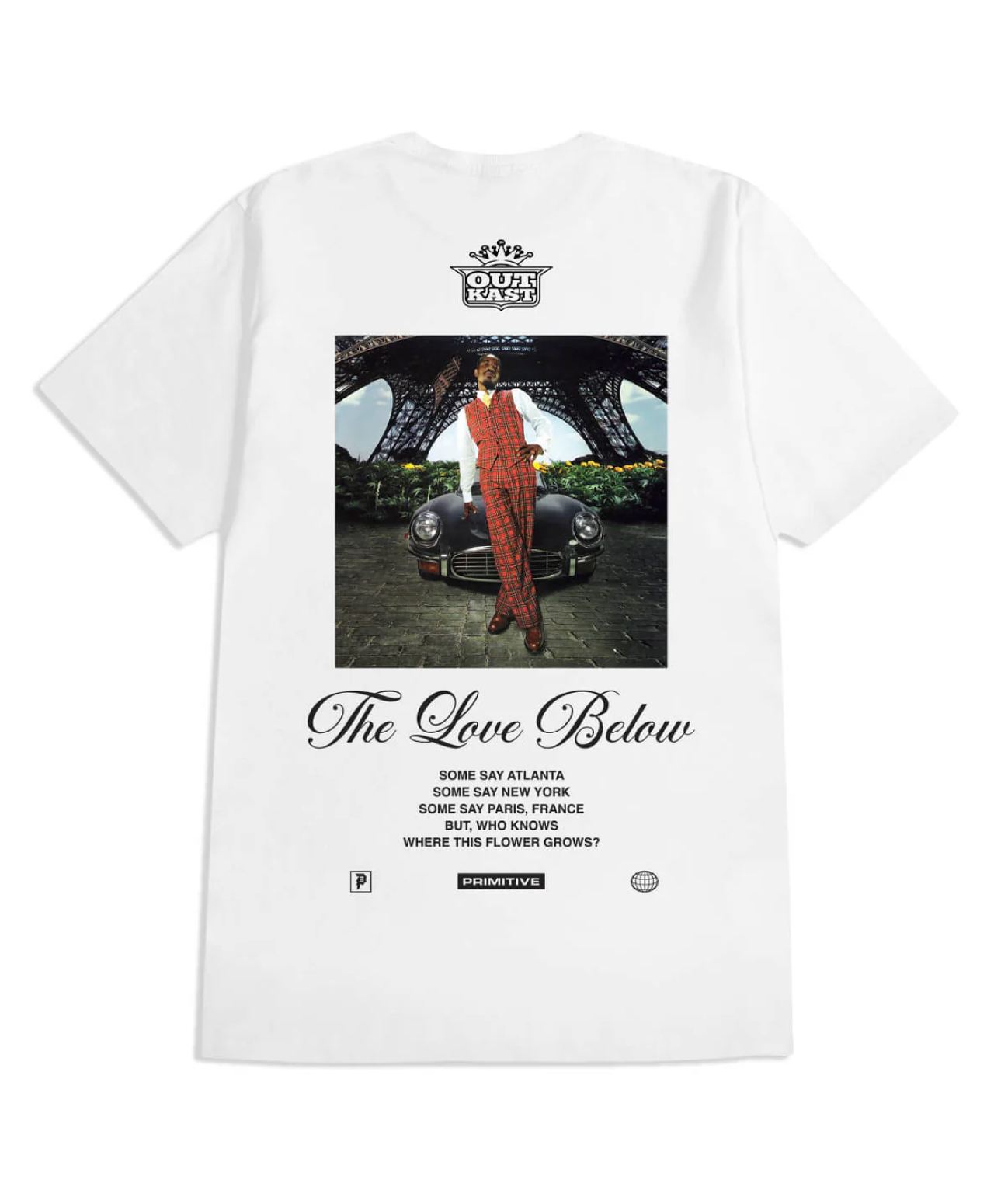 PRIMITIVE X OUTKAST REGAL TEE WHITE