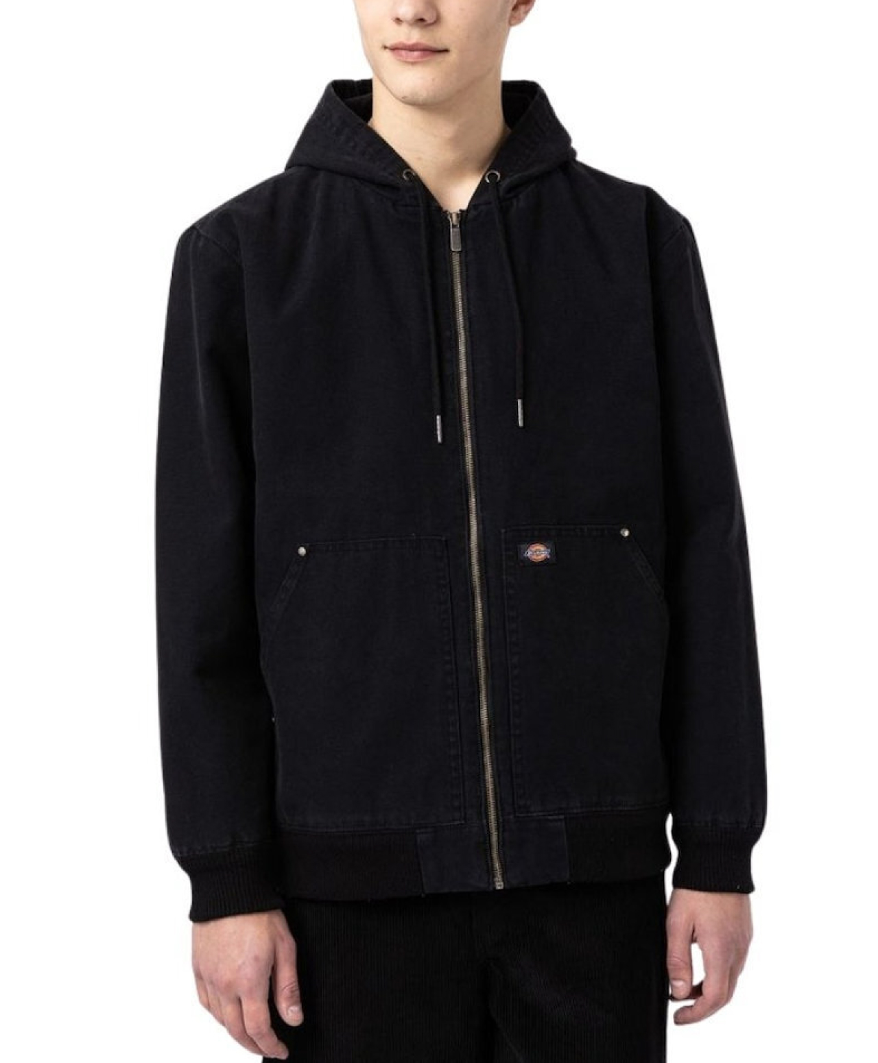 DICKIES HILHAM HOODED CANVAS JACKET BLACK