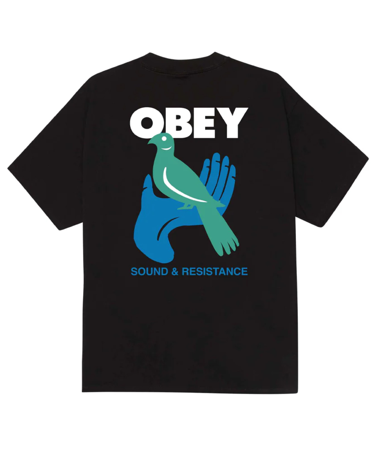 OBEY SOUND & RESISTANCE BIRD TEE BLACK