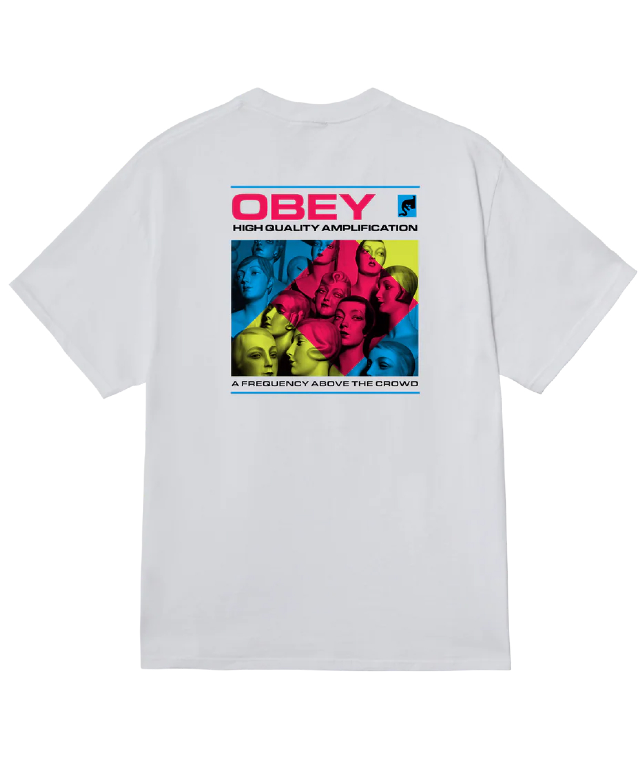 OBEY HIGH QUALITY AMPLIFICATION TEE WHITE