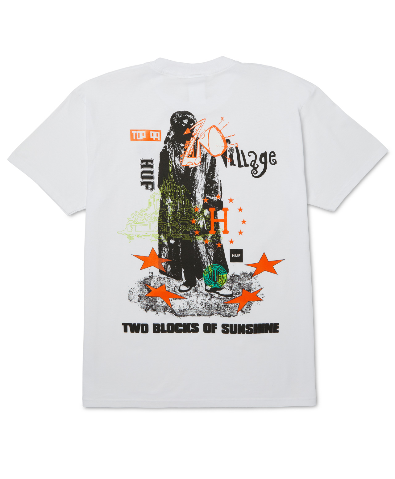 HUF TWO BLOCKS OF SUNSHINE TEE WHITE