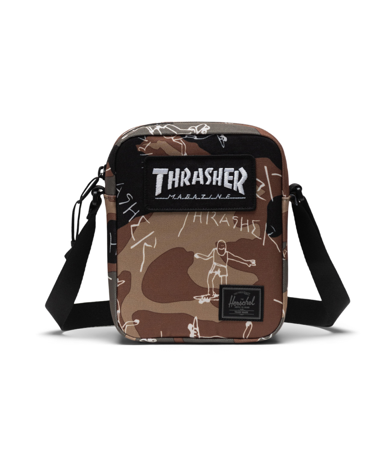 HERSCHEL X THRASHER GONZ HERITAGE CROSSBODY BAG WOODLAND CAMO