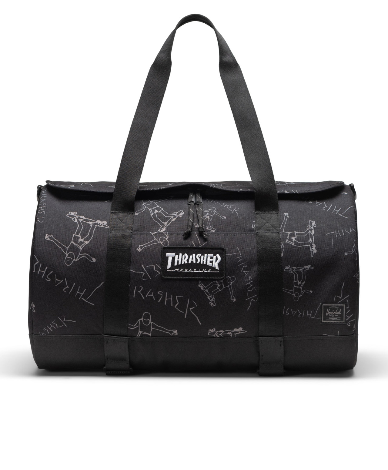 HERSCHEL X THRASHER GONZ HERITAGE SKATE DUFFLE BAG BLACK