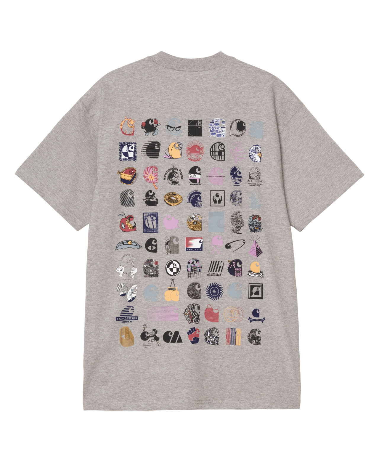 CARHARTT WIP C LOGO ARCHIVE TEE GREY HEATHER